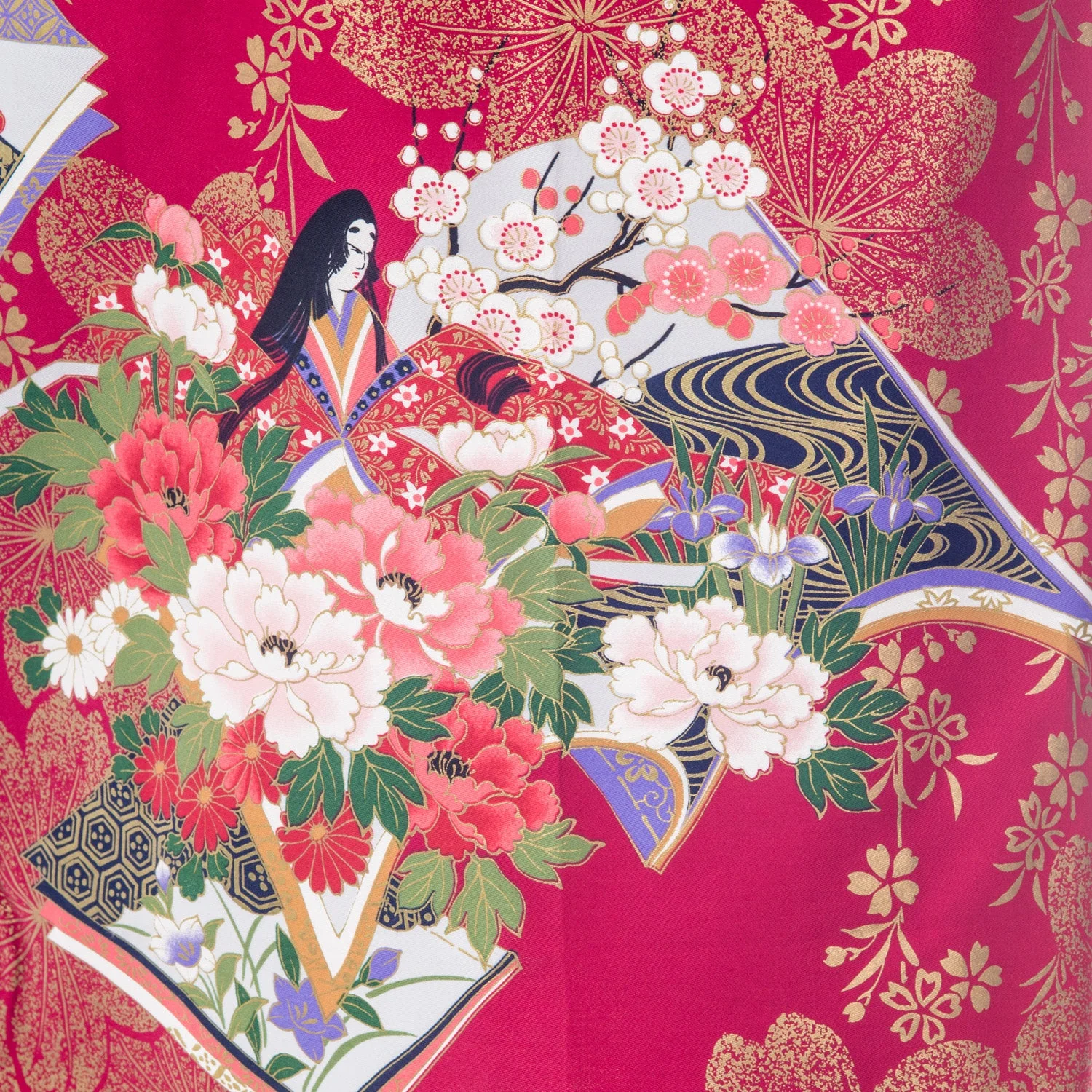Age 8 to 9 Red Cotton Japanese Girls Kimono - Image 5