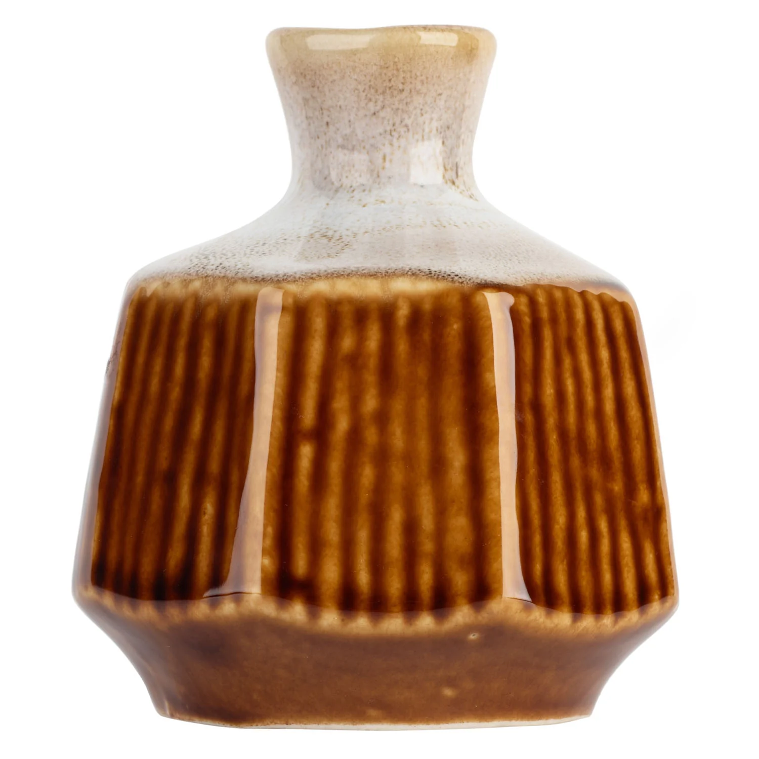 Amber Brown Japanese Mini Vase - Image 2