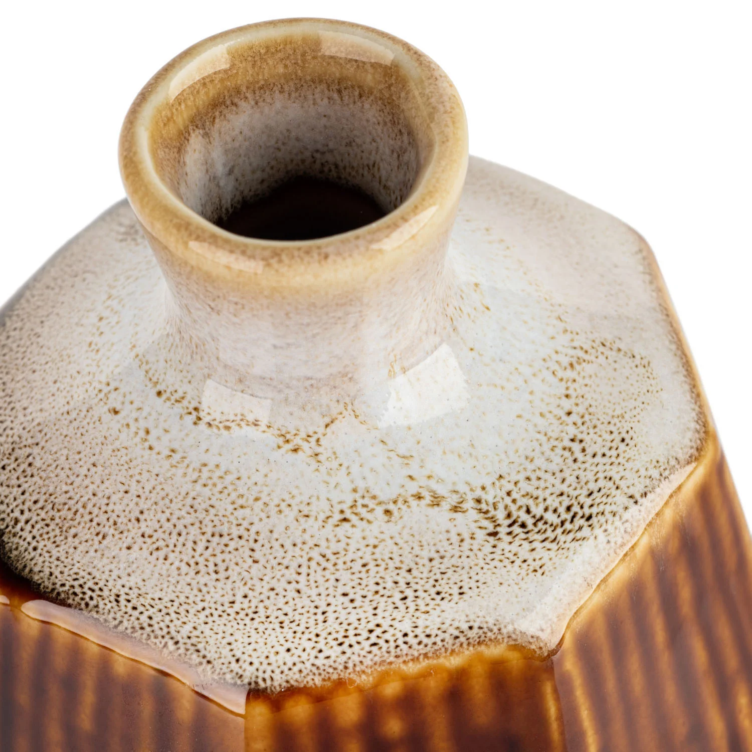 Amber Brown Japanese Mini Vase - Image 3