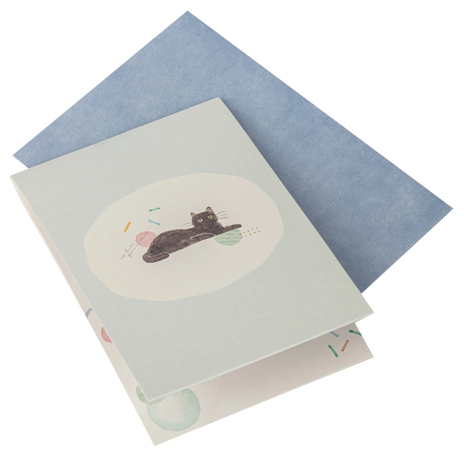 Black Cat Pop Open Mini Japanese Birthday Card - Image 3