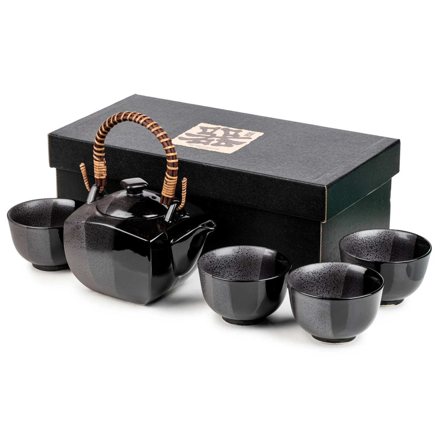 Black Nanban Traditional Japanese Tea Pot Set - Image 2