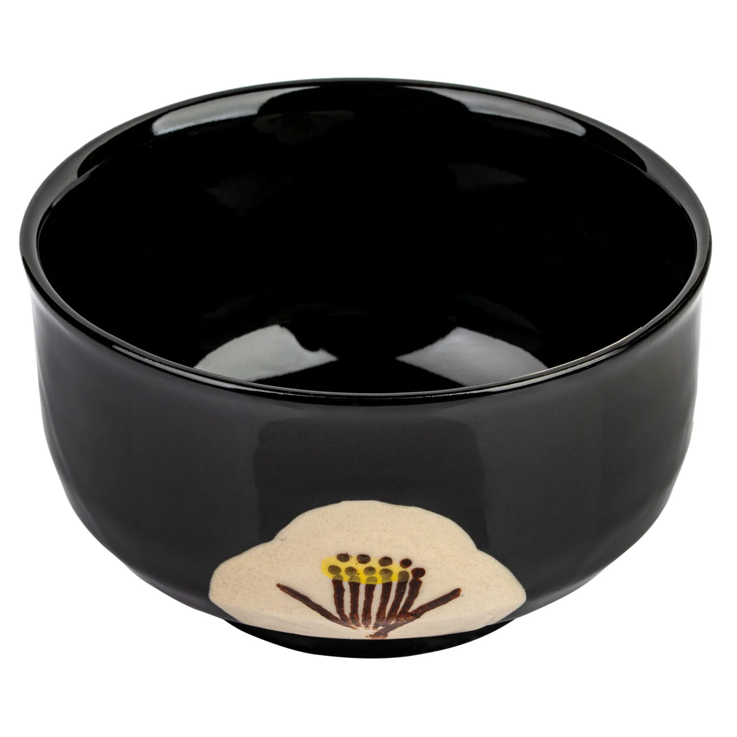 Black Tsubaki Japanese Matcha Teacup - Image 2
