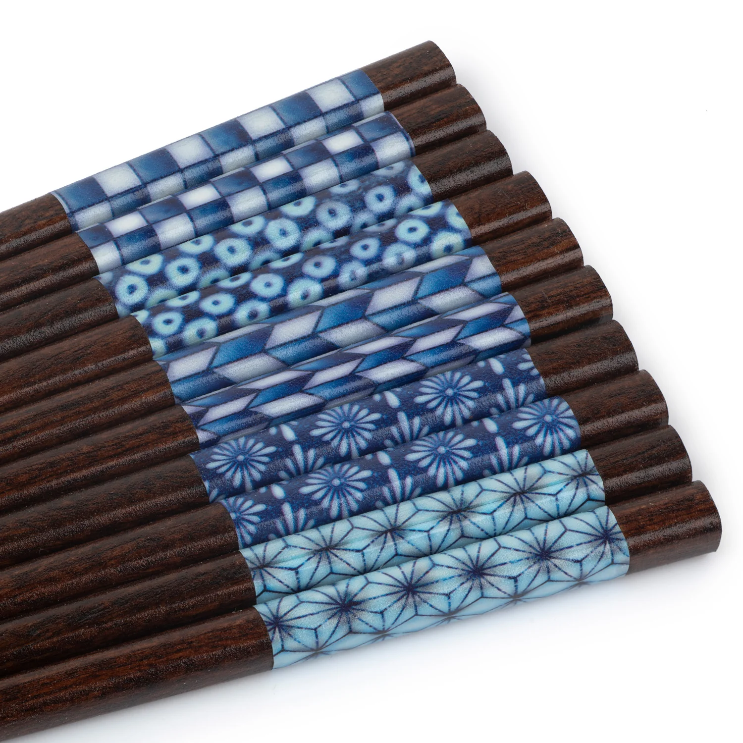 Blue and White 5pce Japanese Chopstick Gift Set - Image 3