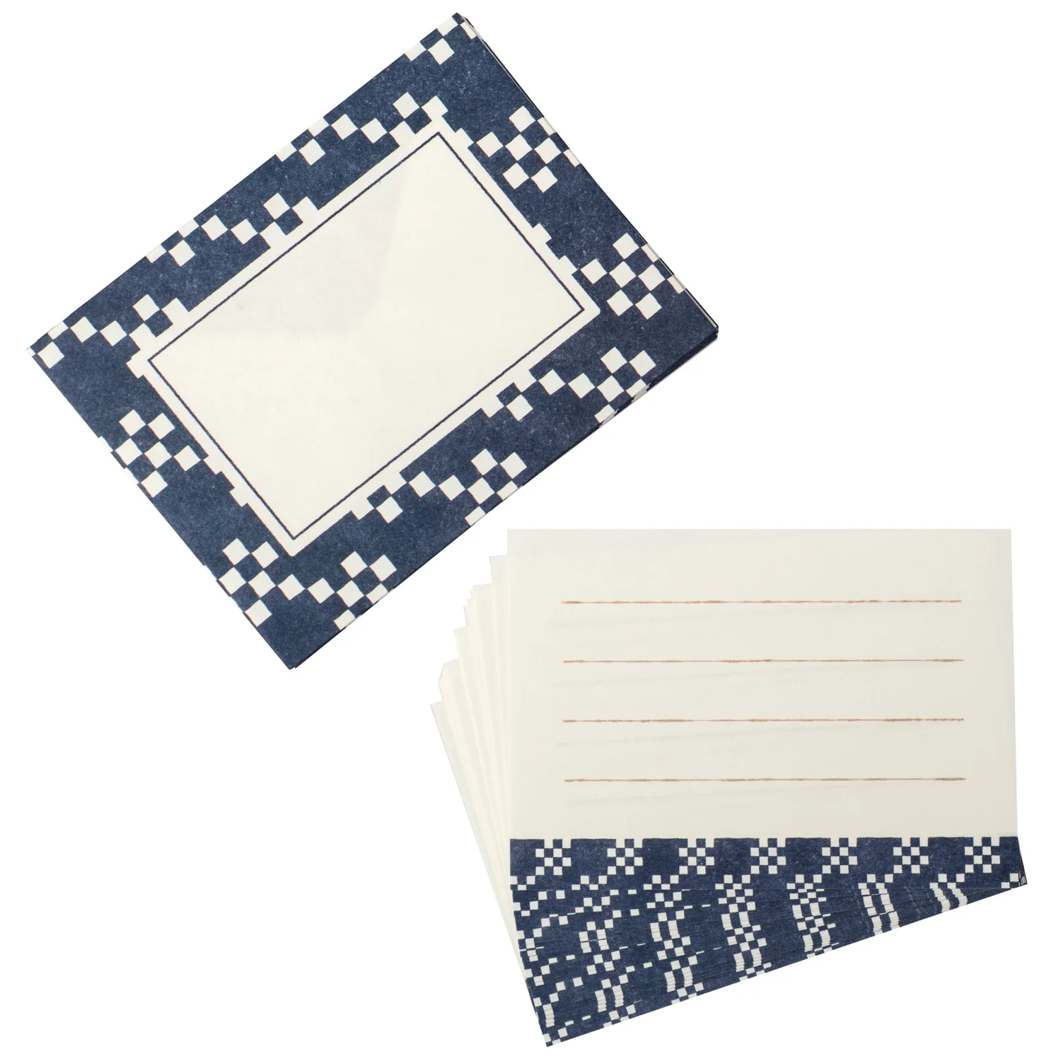 Blue Geometric Japanese Mini Letter Set - Image 2