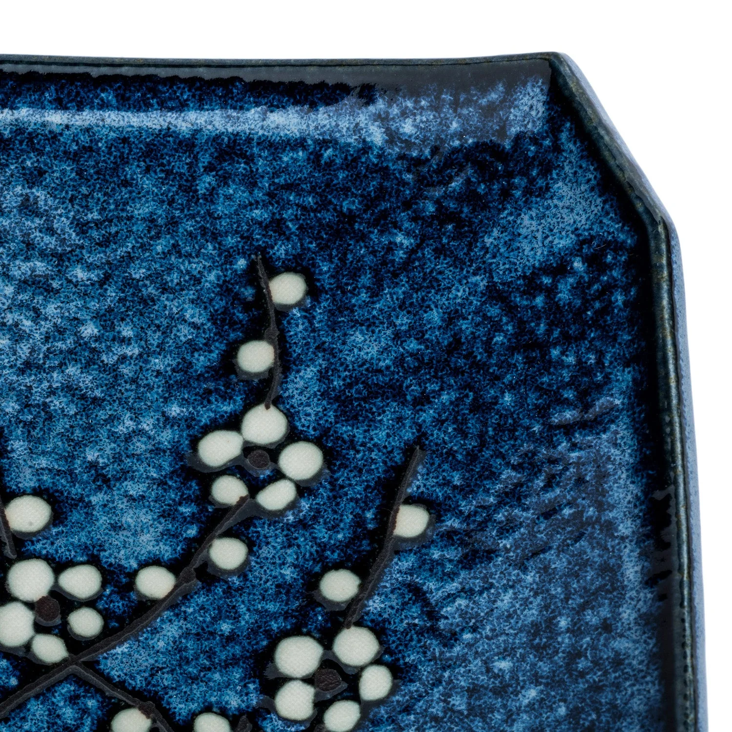 Blue Hana Cherry Blossom Japanese Sushi Plate - Image 2