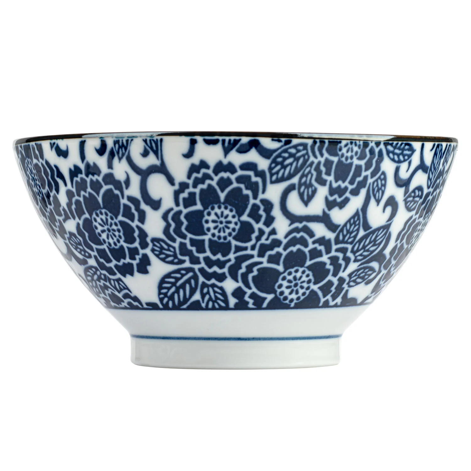 Blue Peony Japanese Ramen Bowl - Image 3