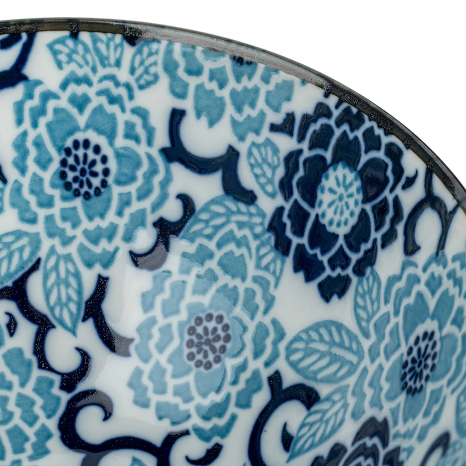 Blue Peony Japanese Ramen Bowl - Image 4