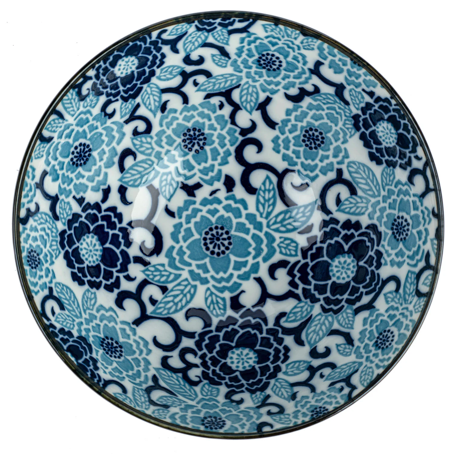 Blue Peony Japanese Ramen Bowl - Image 5