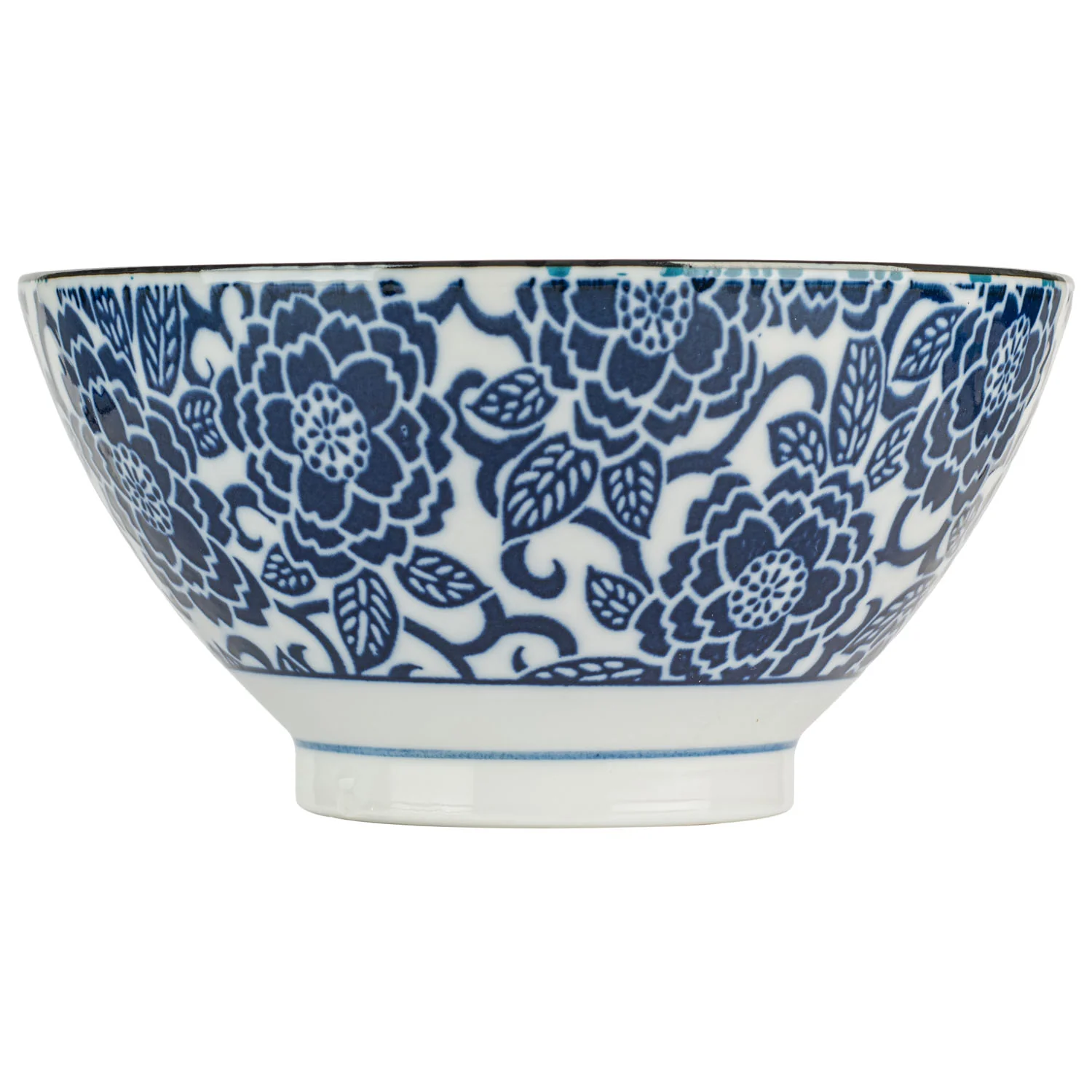 Blue Peony Japanese Ramen Bowl Set - Image 3
