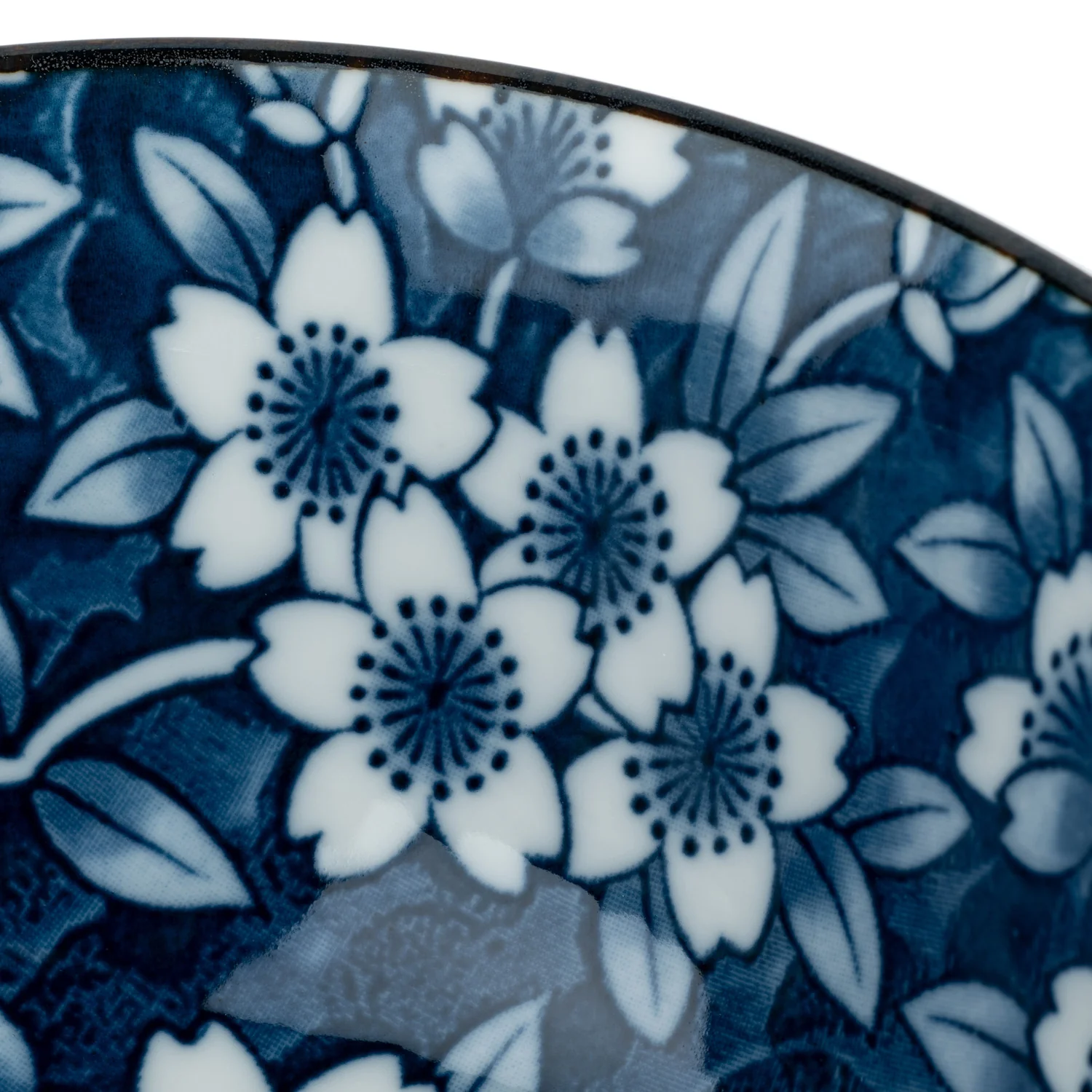 Blue Sakura Ceramic Japanese Soup Bowl - Image 4