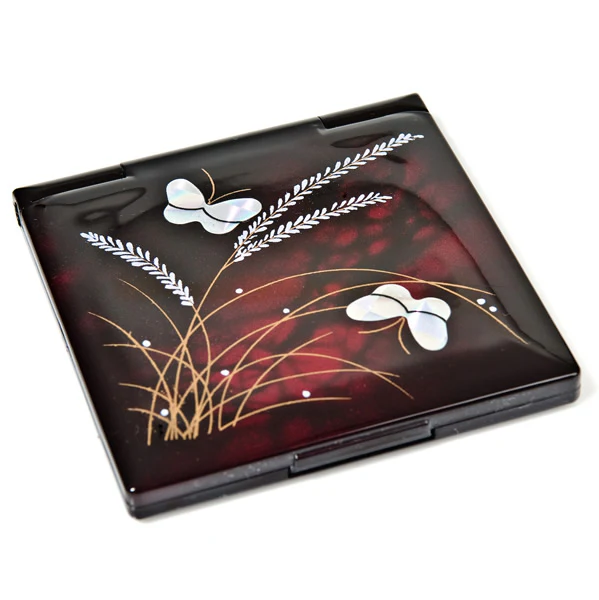 Butterfly Lacquer Japanese Compact Mirror