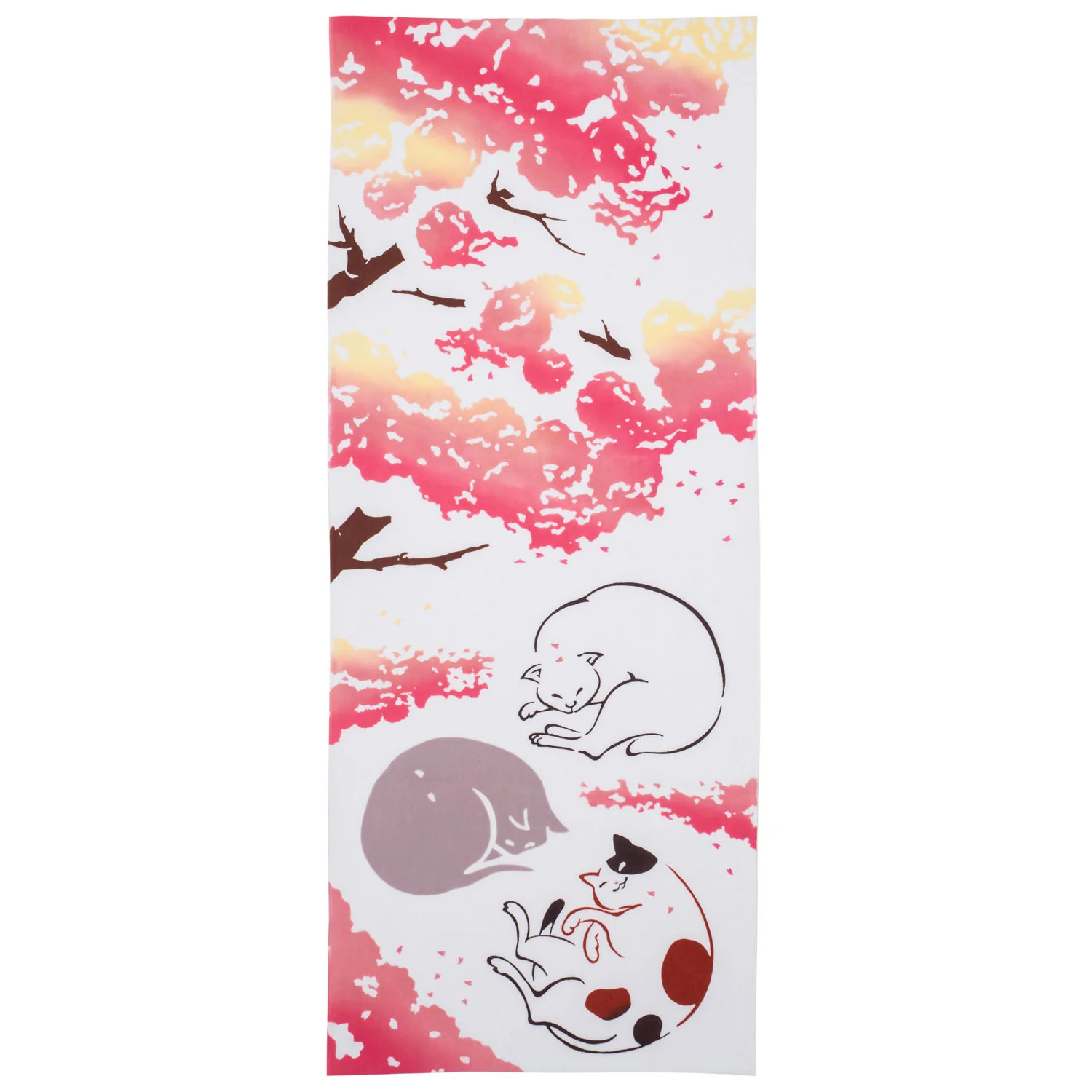 Cats with Sakura Japanese Wall Hanging Set - Image 3