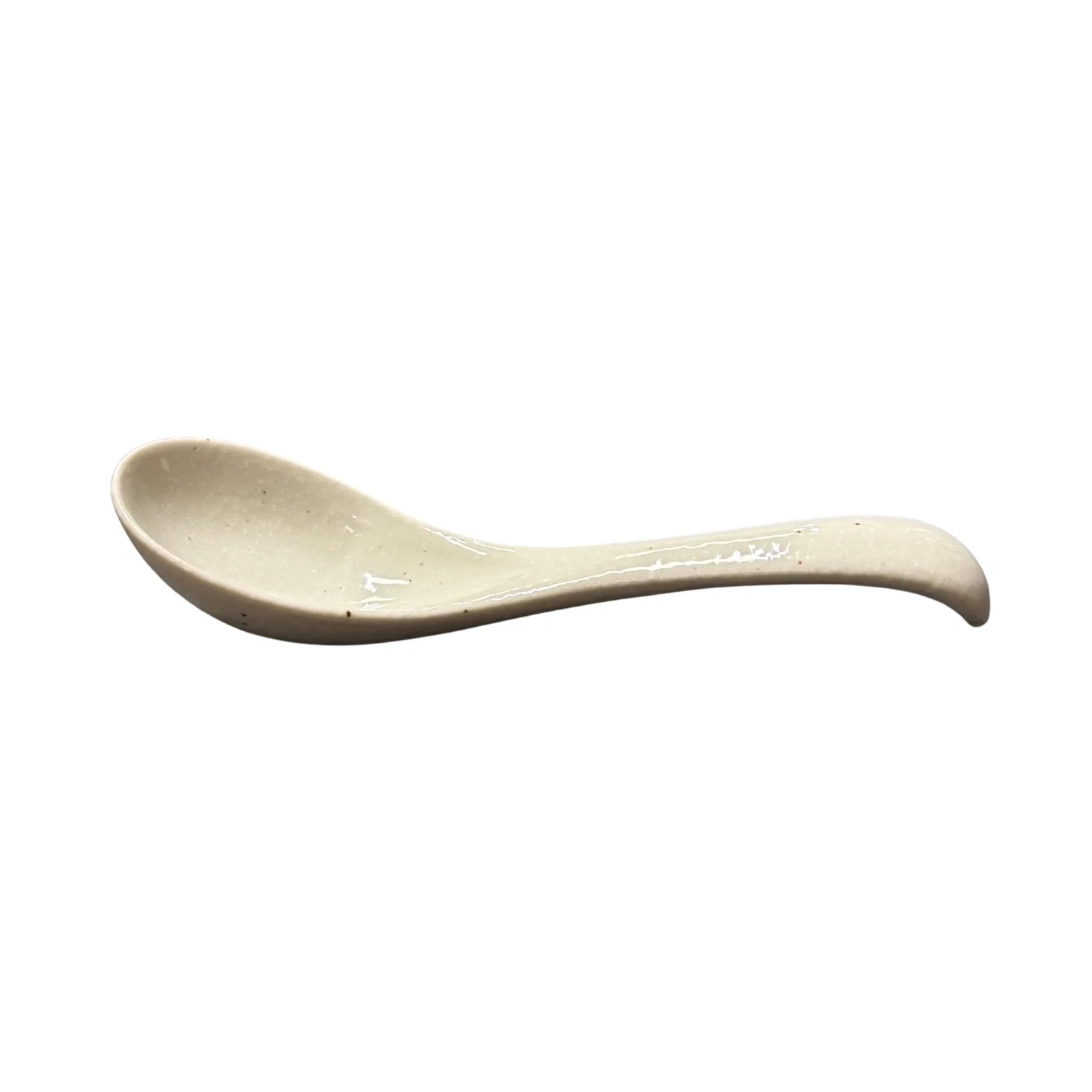 Cream Japanese Noodle Soup Spoon - Image 3