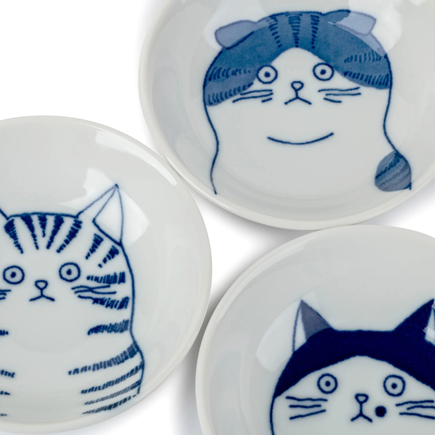 Cute 5 Lucky Cat Japanese Dish Gift Set - Image 3
