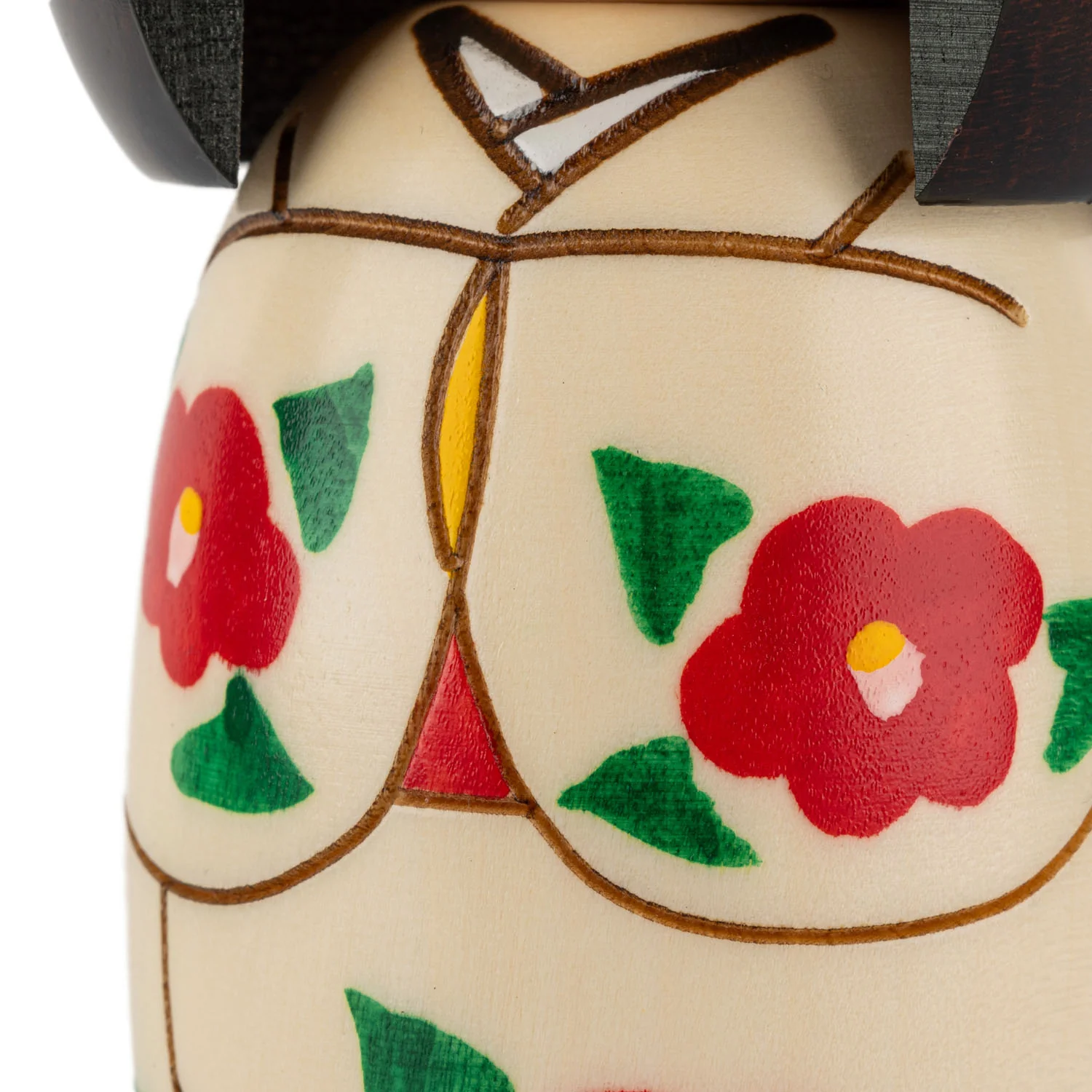 Cute Girl with Ribbon Japanese Kokeshi Doll - Image 2