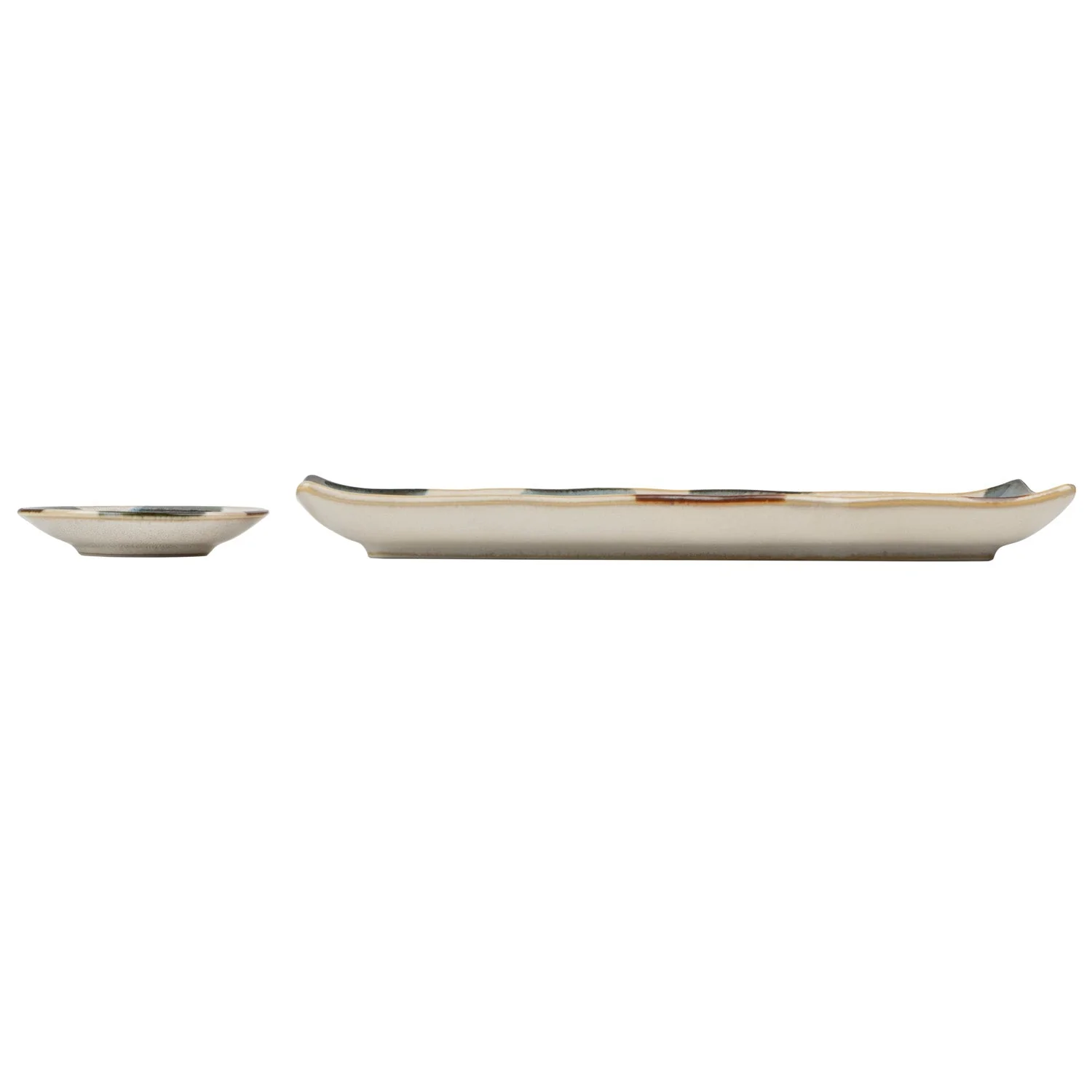 Dot Brush Blue Japanese Sushi Plate Gift Set - Image 3