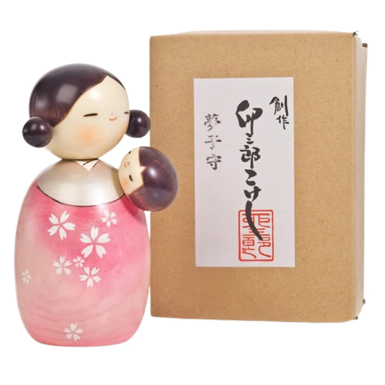 Dream Lullaby Mother and Baby Kokeshi Doll - Image 3