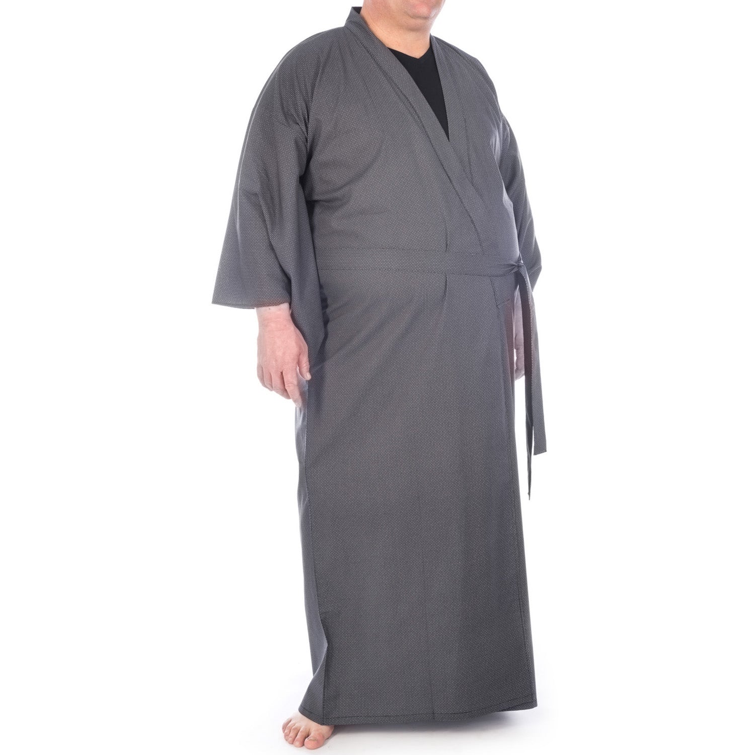 Extra Large Mens Black Cotton Japanese Yukata - Image 2
