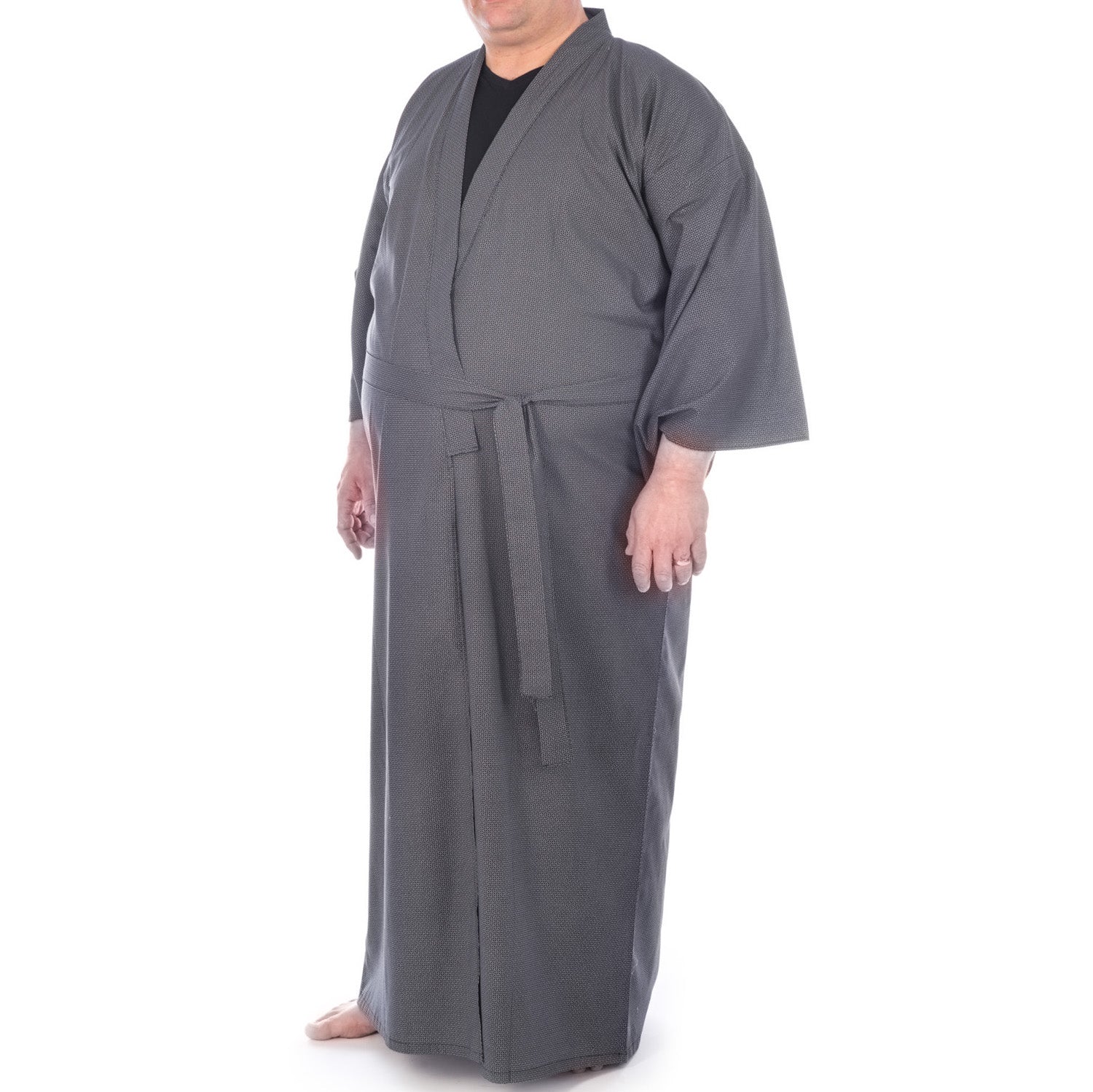 Extra Large Mens Black Cotton Japanese Yukata - Image 3