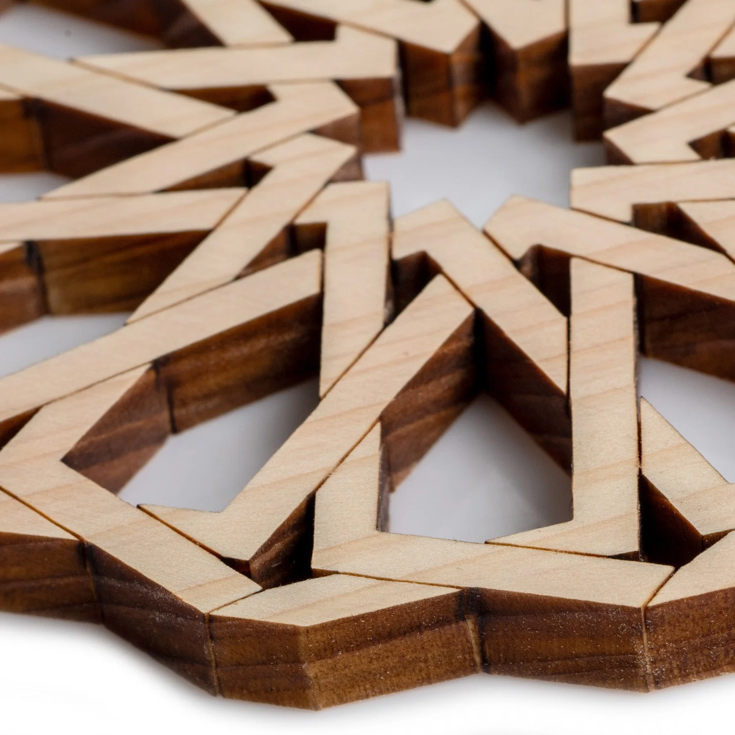 Flower Natural Wood Premium Japanese Coaster - Image 3