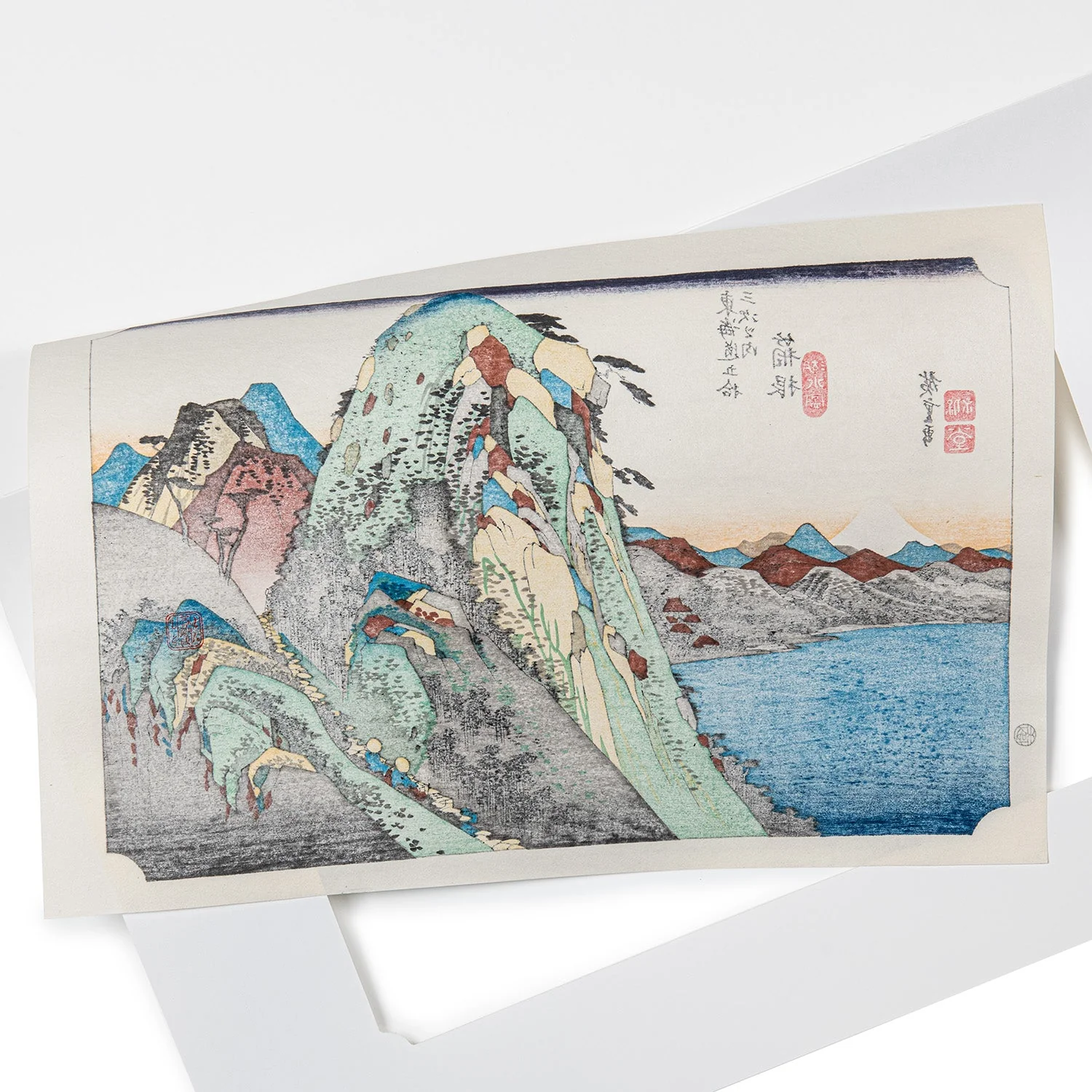 Framed Hakone Japanese Woodblock Print - Image 3