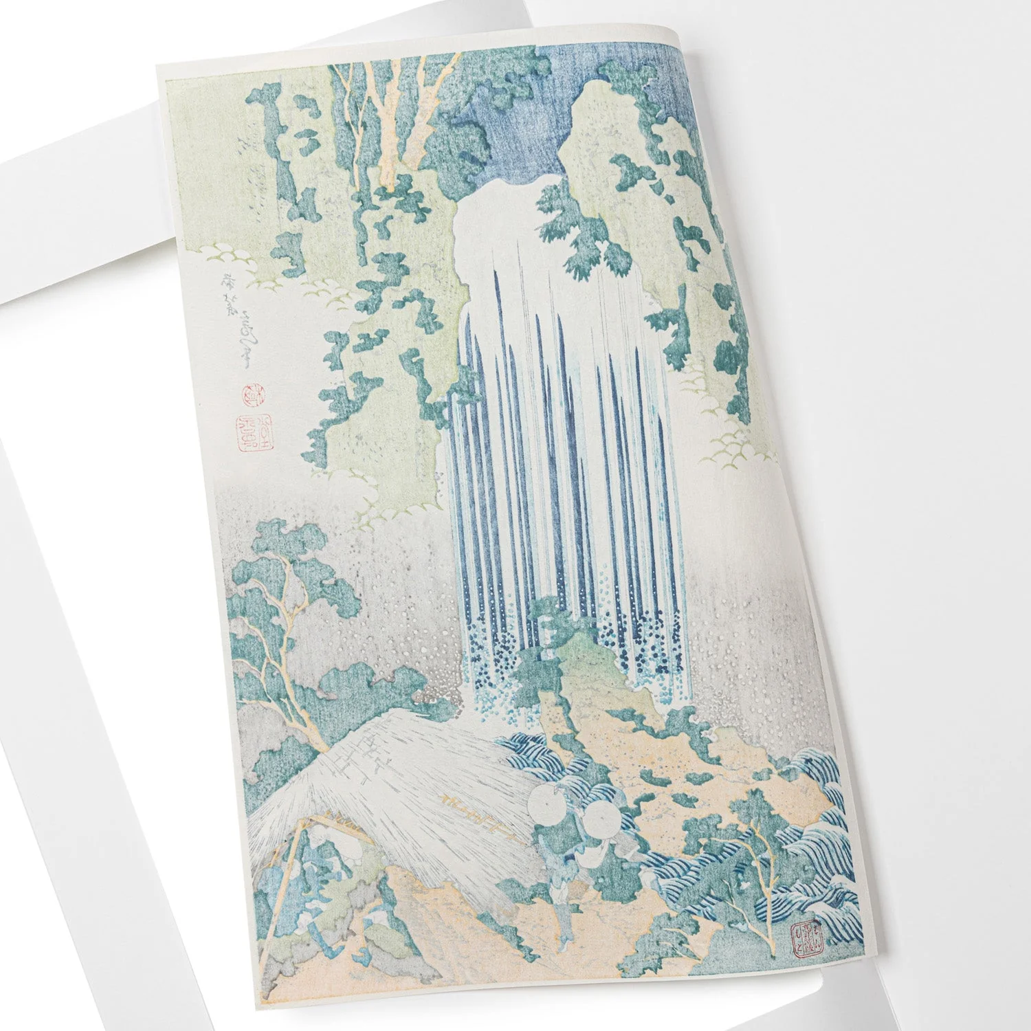Framed Yoro no Taki Waterfalls in Mino Woodblock Print - Image 3
