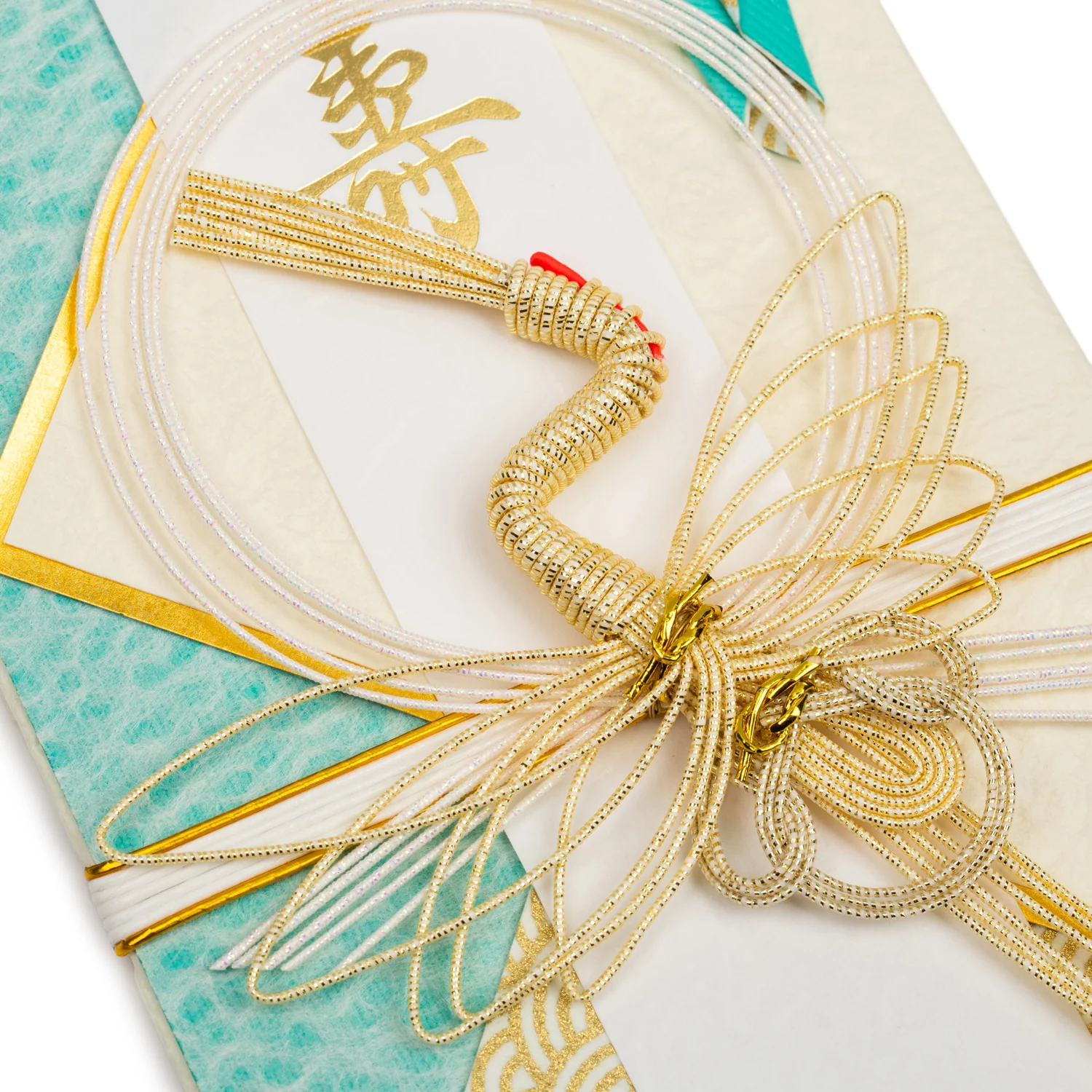 Golden Crane Japanese Wedding Card - Image 2