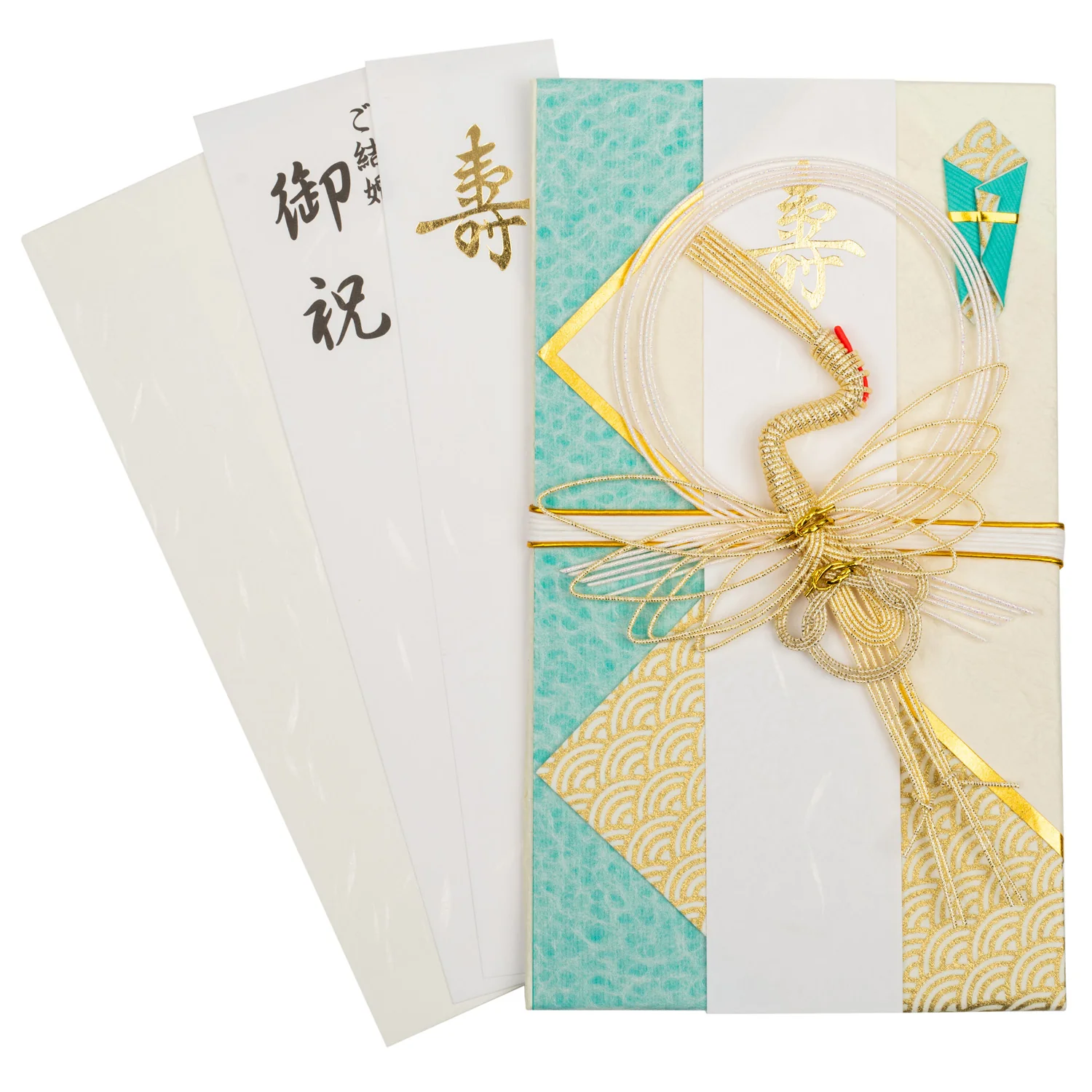 Golden Crane Japanese Wedding Card - Image 3