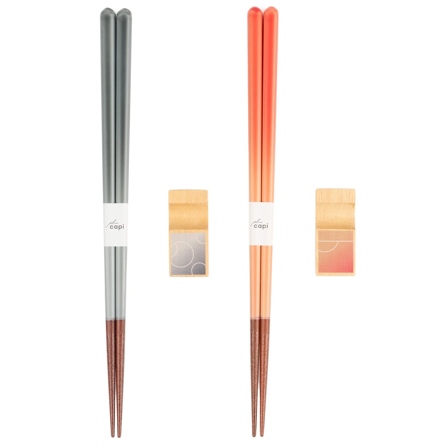 Grey and Orange Wonderful Mealtime Premium Chopstick Set - Image 2
