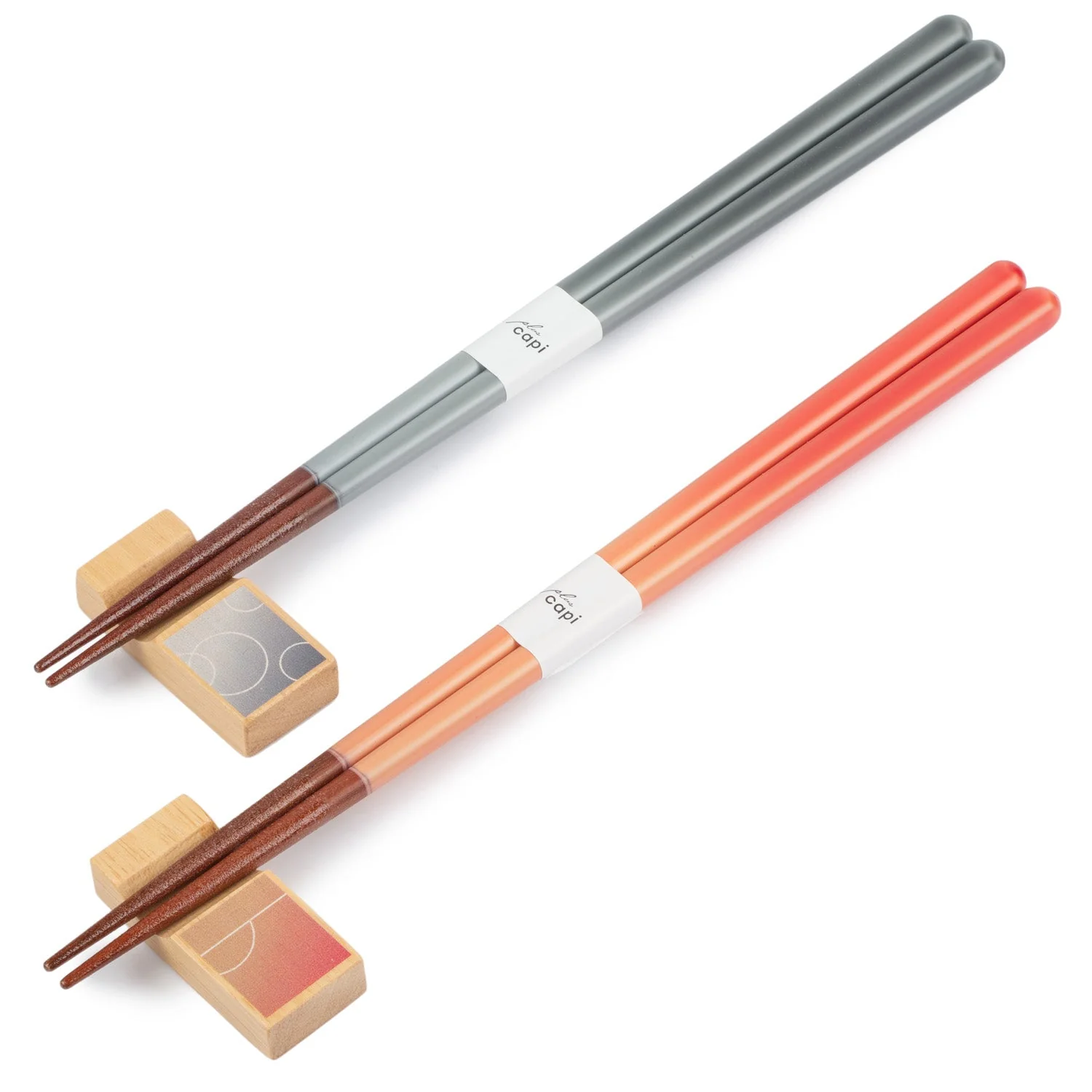Grey and Orange Wonderful Mealtime Premium Chopstick Set - Image 3