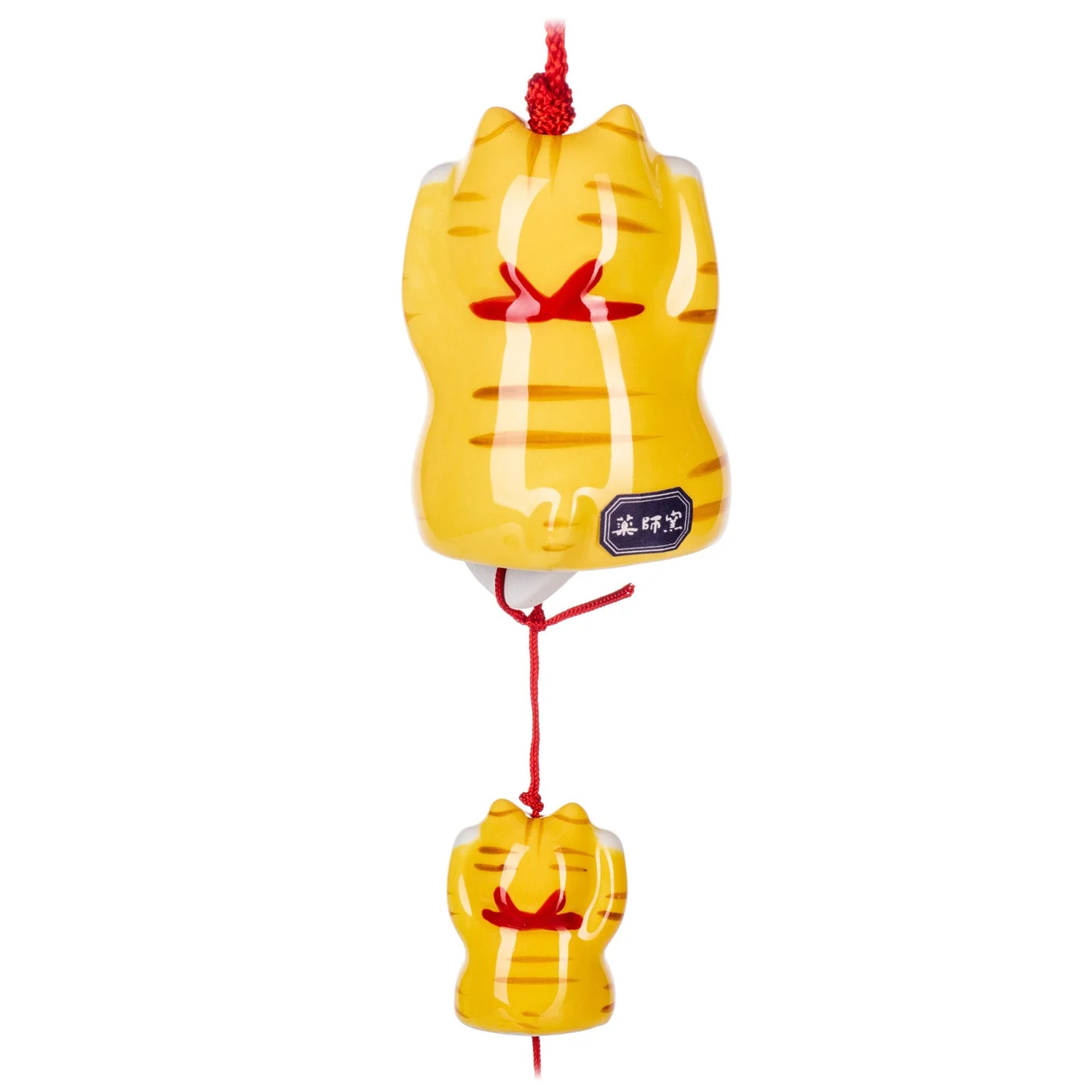 Happy Ginger Tom Lucky Cat Japanese Wind Chime - Image 3