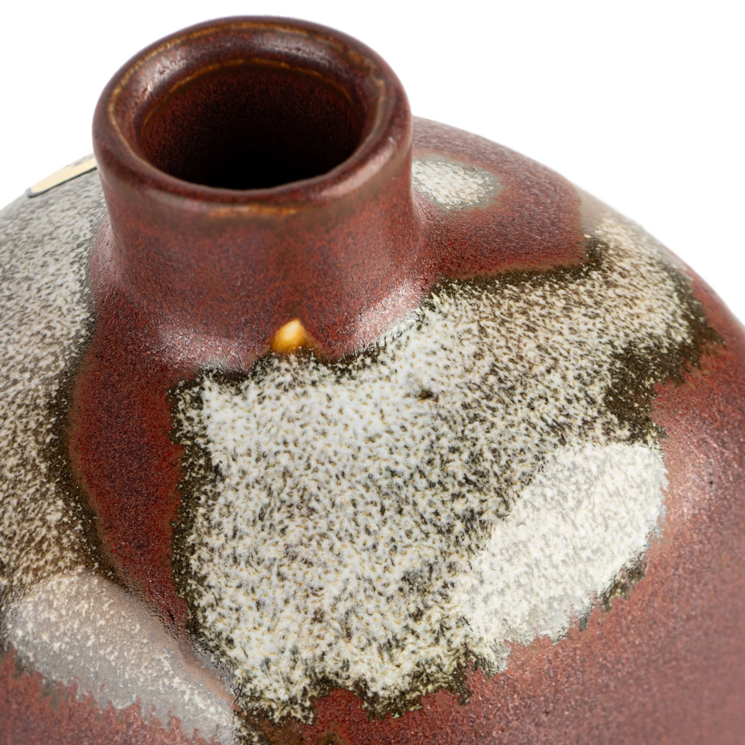 Iron Red Japanese Mini Vase - Image 3