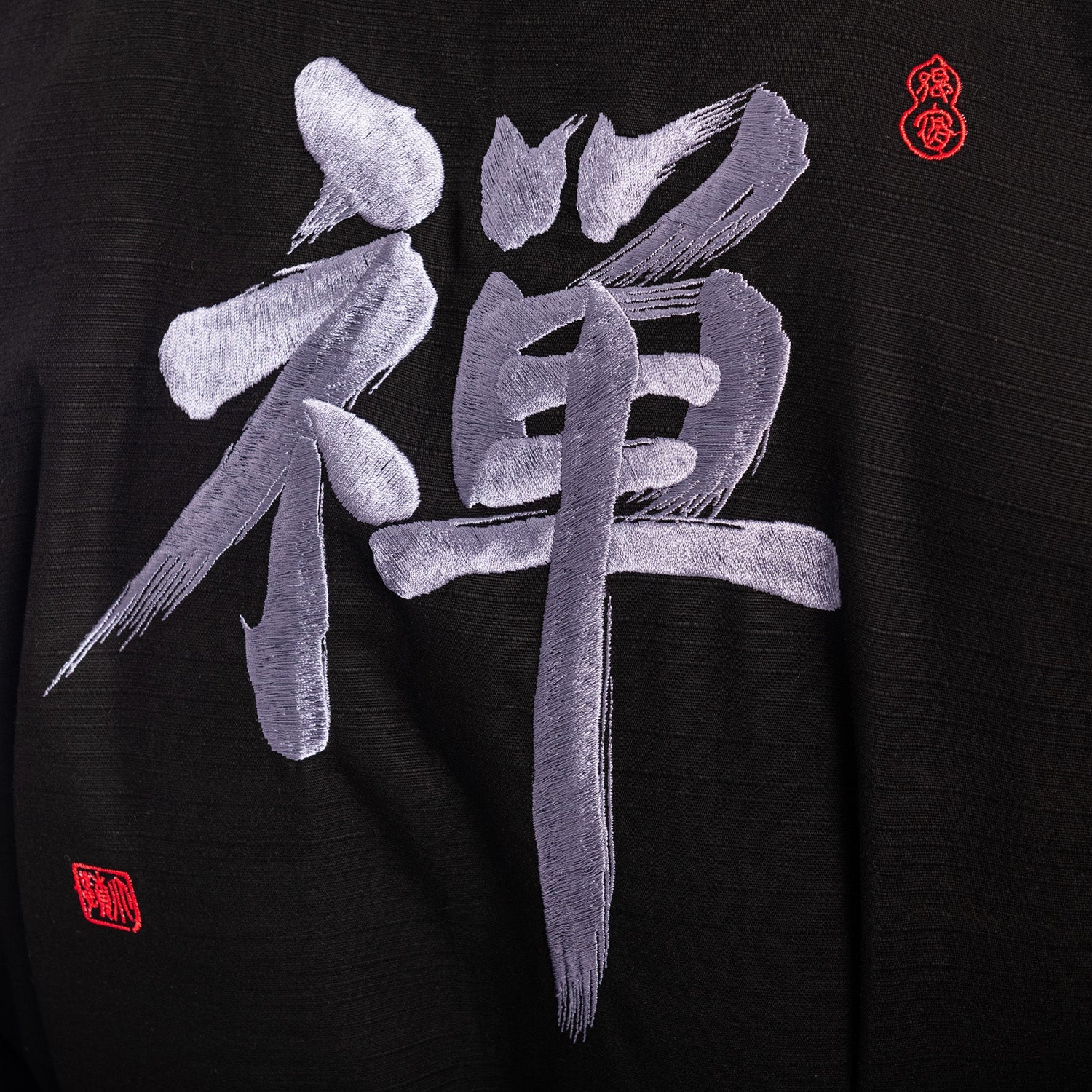 Japanese Kimono Zen Long Black - Image 5