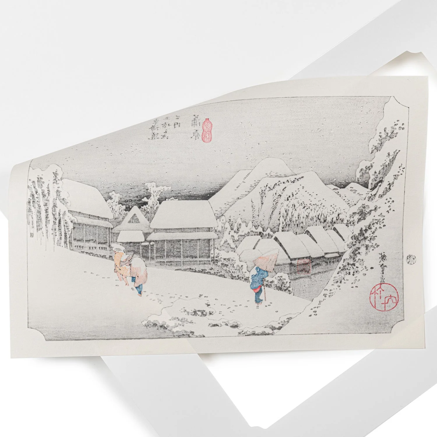 Kambara Japanese Woodblock Print - Image 3