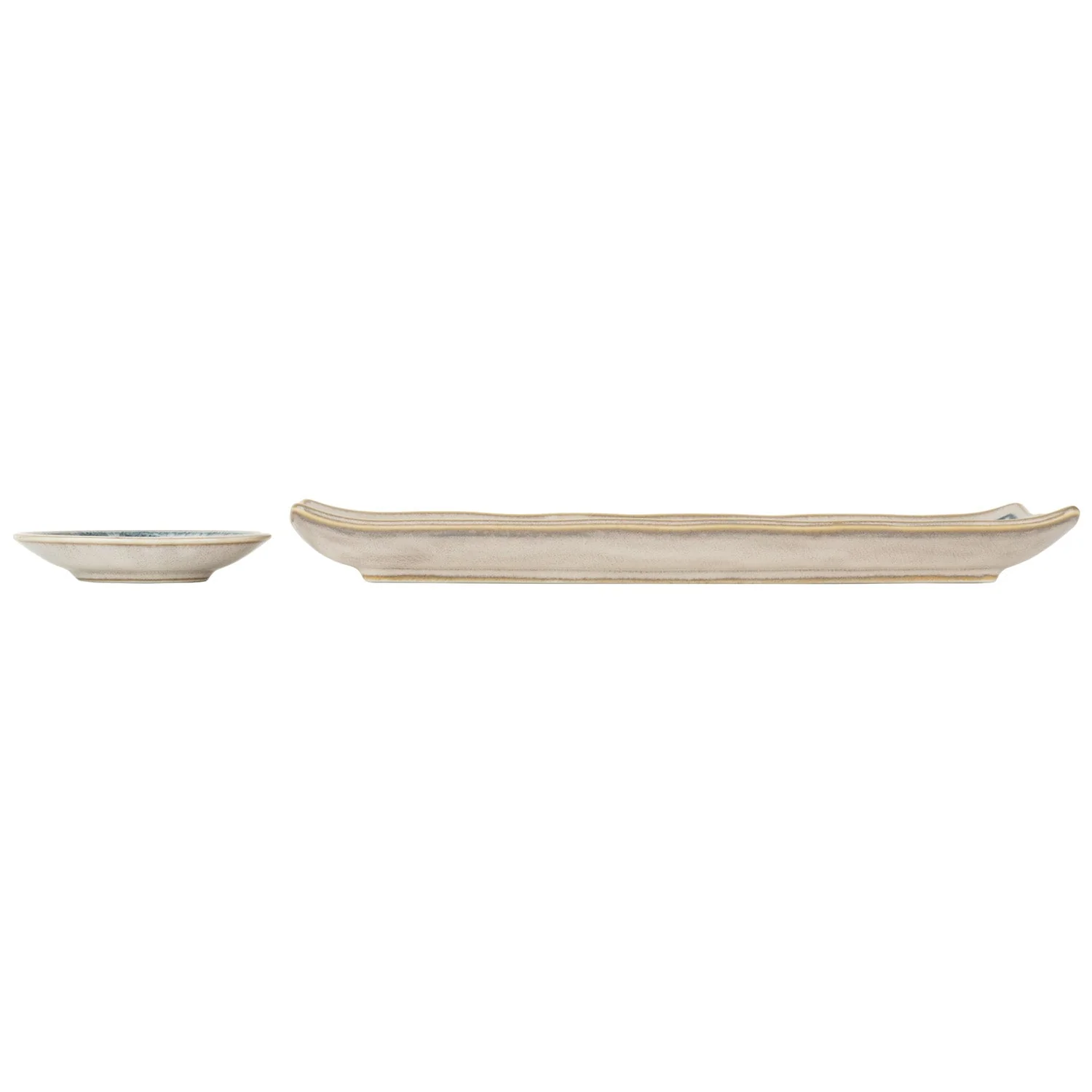 Karakusa Brush Blue Japanese Sushi Plate Set - Image 3