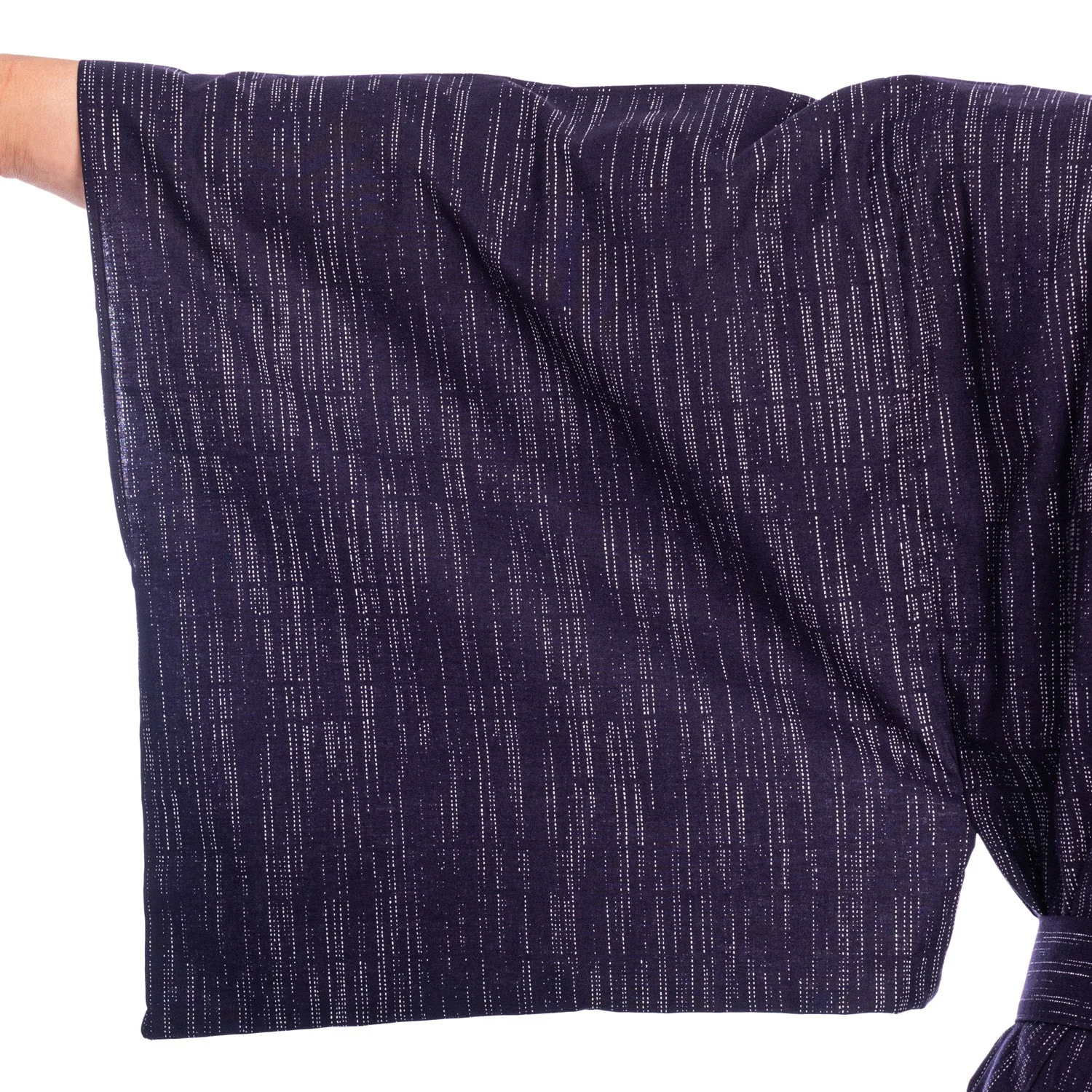 Kasuri Navy Mens Traditional Japanese Kimono - Image 3