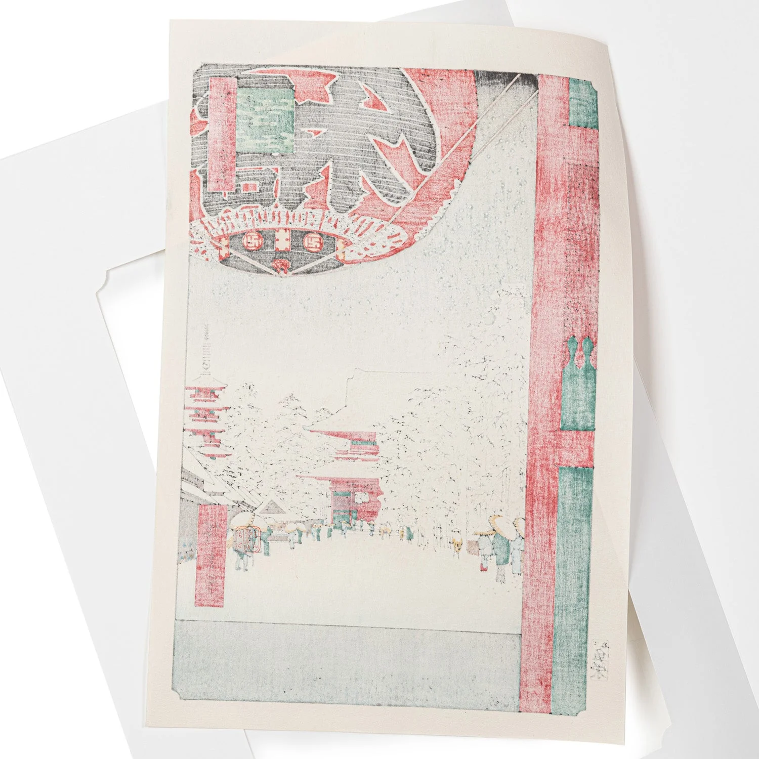 Kinryuzan Sensoji Temple Woodblock Print - Image 3