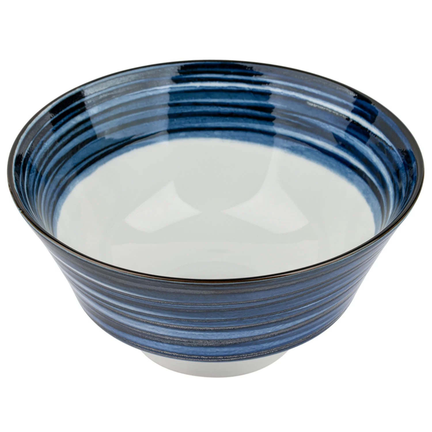 Komasuji Blue Swirl Japanese Ramen Bowl - Image 2