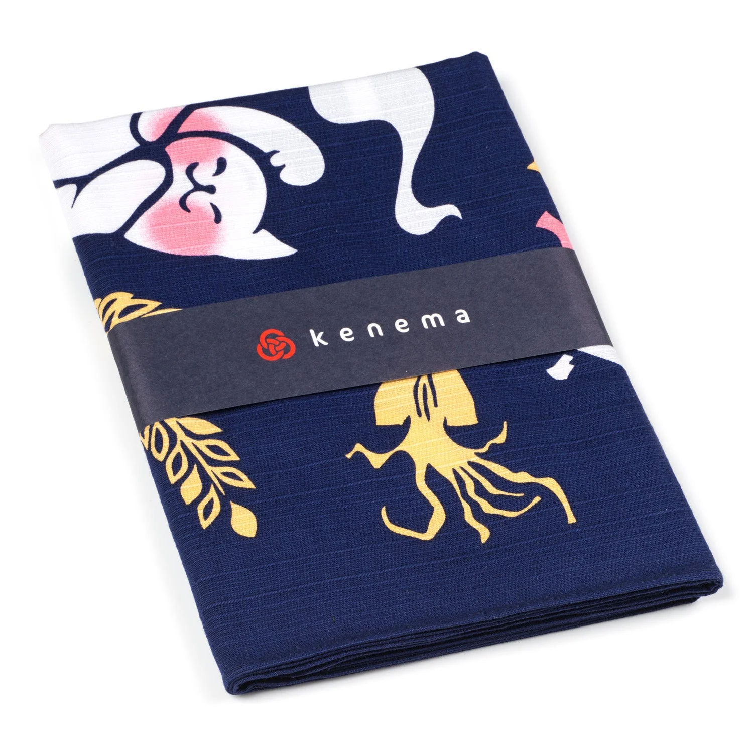 Large Blue and White Cat Japanese Furoshiki - Image 3
