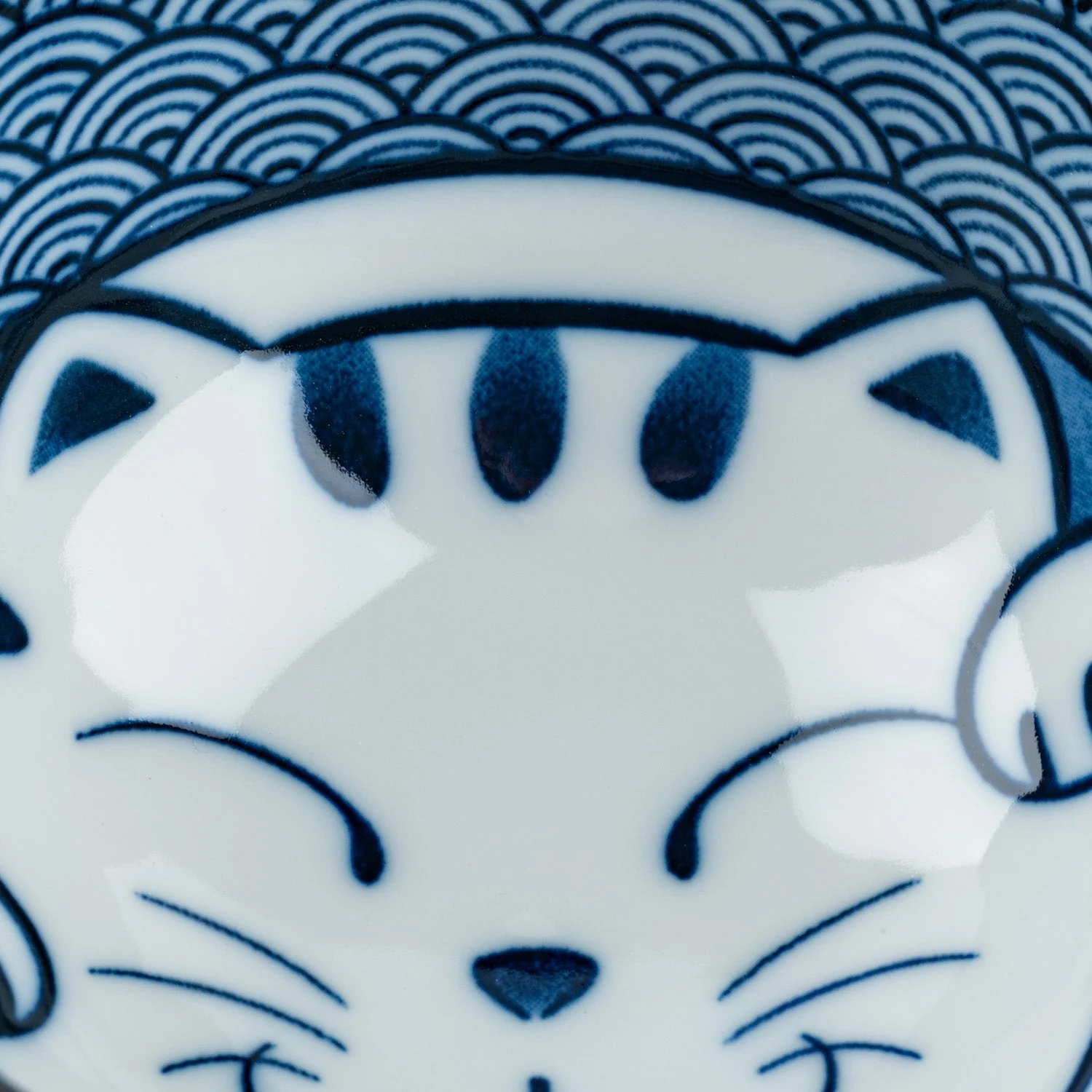 Lucky Cat Ceramic Japanese Rice Bowl - Image 4