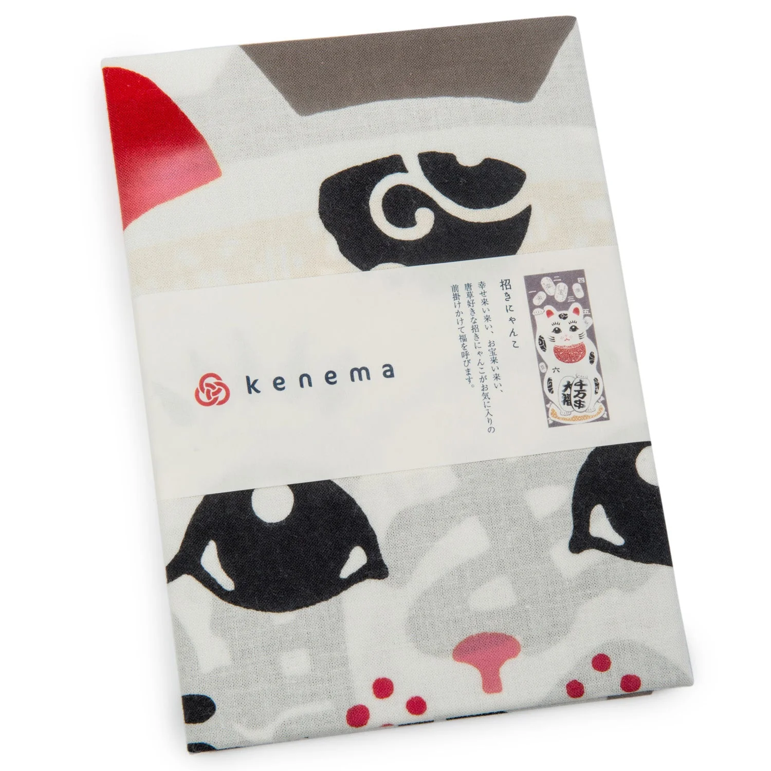 Maneki Neko Traditional Cotton Japanese Tenugui - Image 3