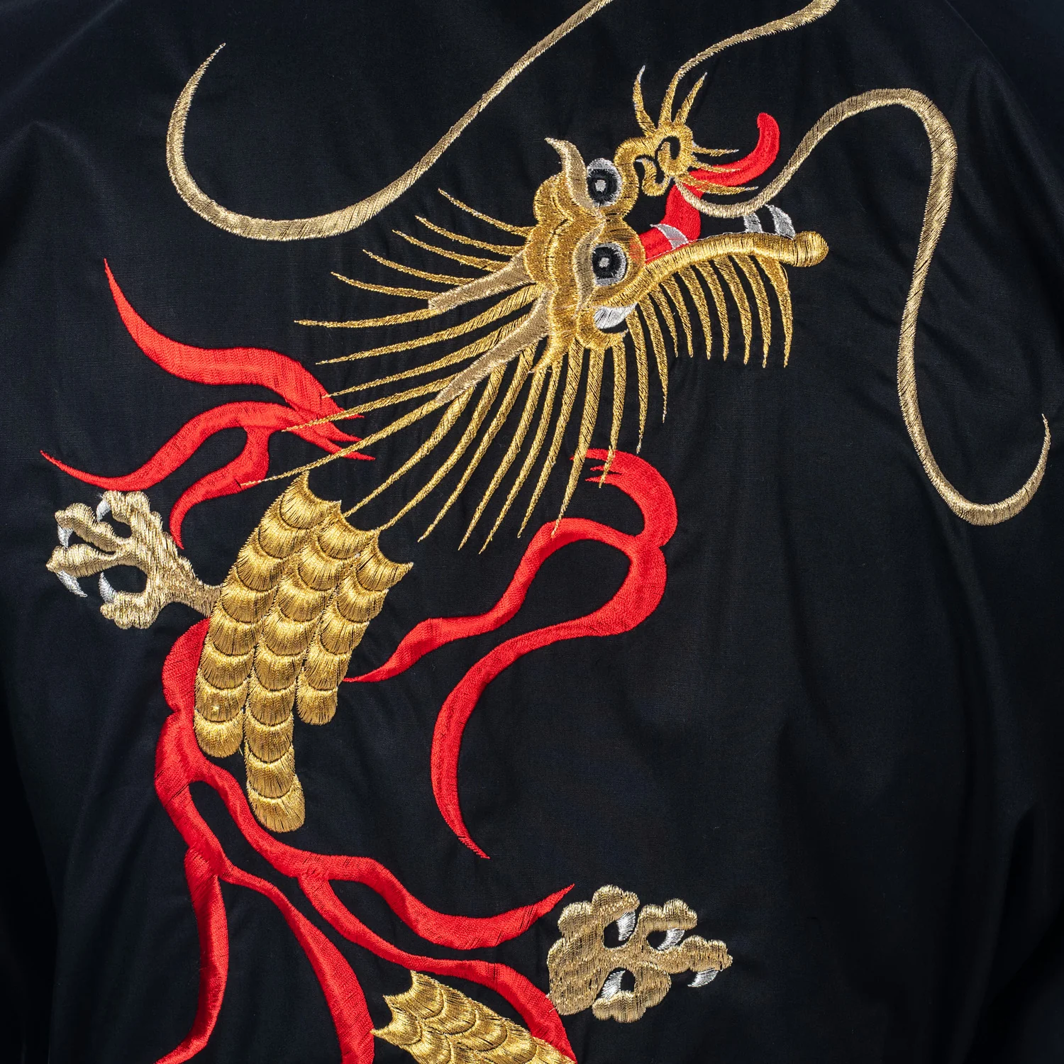 Mens Black Dragon Cotton Japanese Kimono - Image 4
