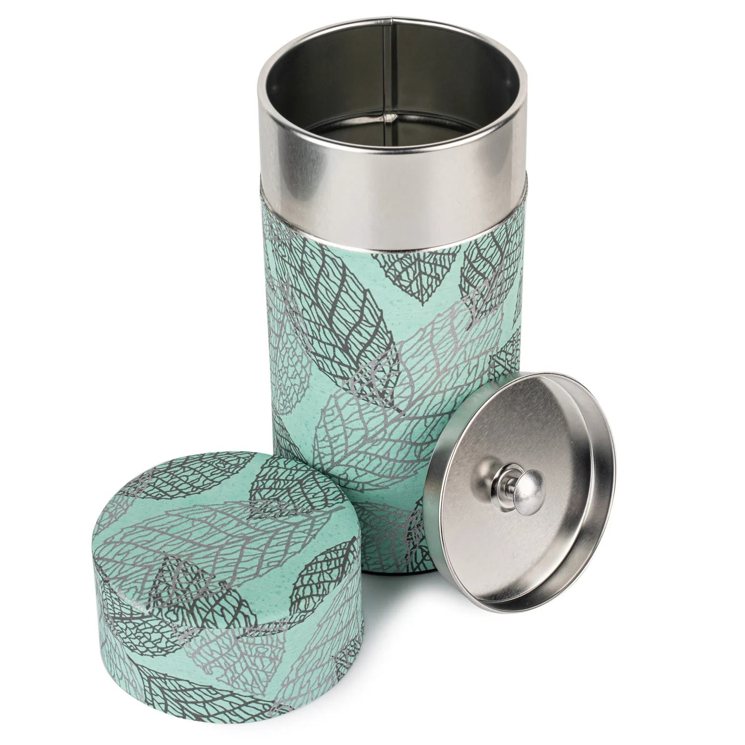 Mint Blue Leaf Premium Japanese Tea Caddy - Image 3