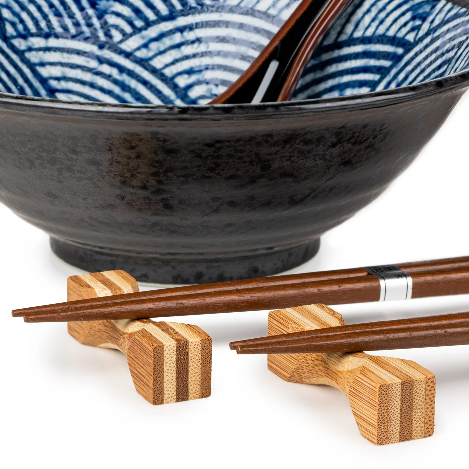 New 8pce Seikaiha Japanese Ramen Bowl Set - Image 3