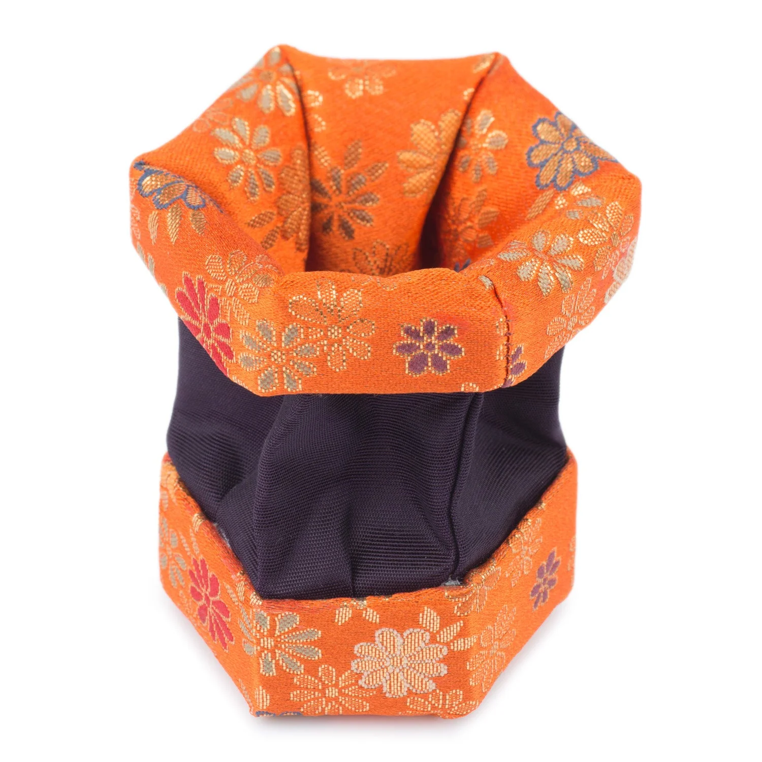 Orange Floral Traditional Japanese Jewellery Box - Image 2
