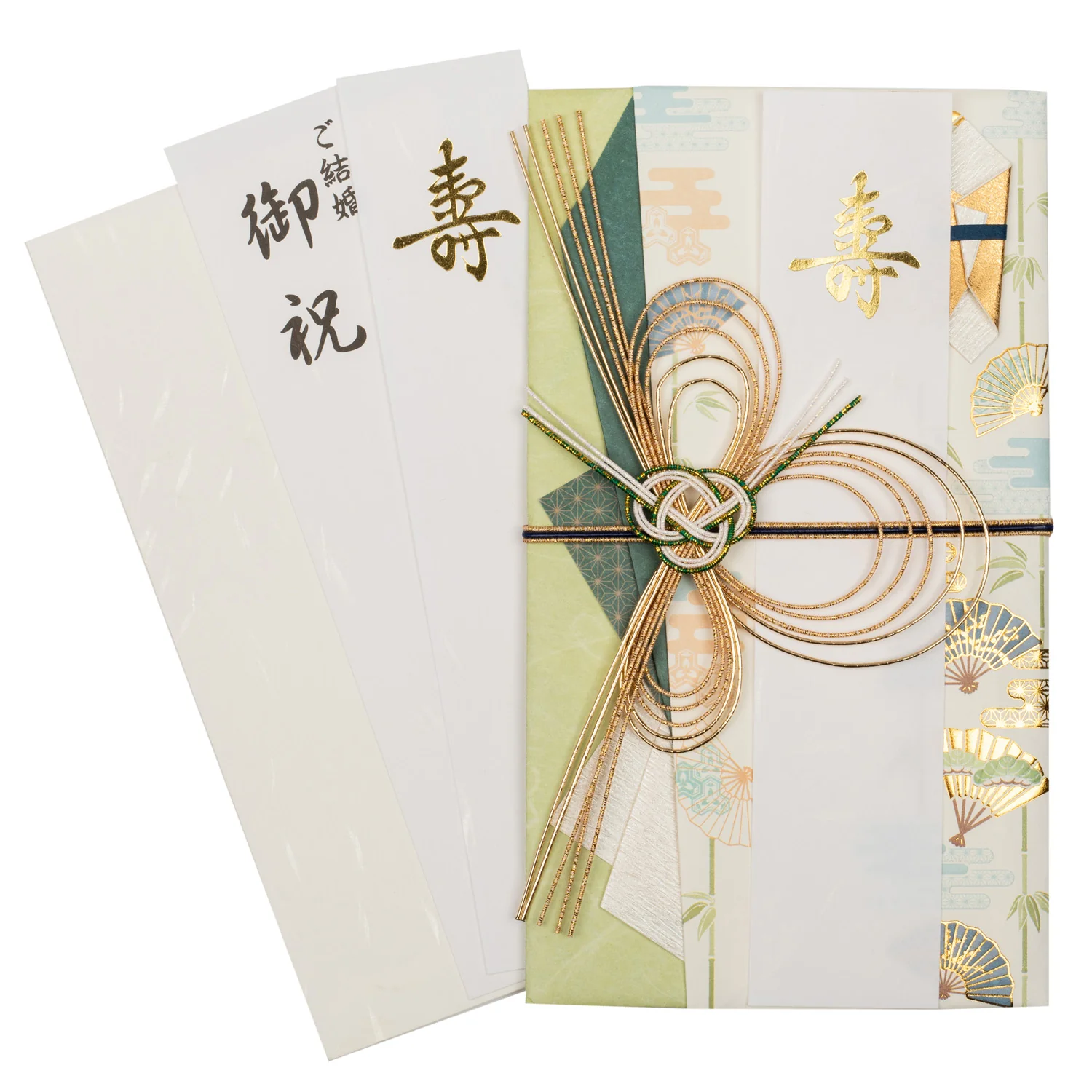 Ougimatsu Green Knot Japanese Shugi Bukuro - Image 3