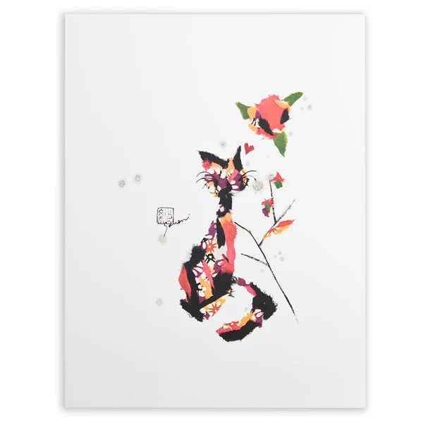 Paws For Thought Black Frame A5 Japanese Print - Image 2