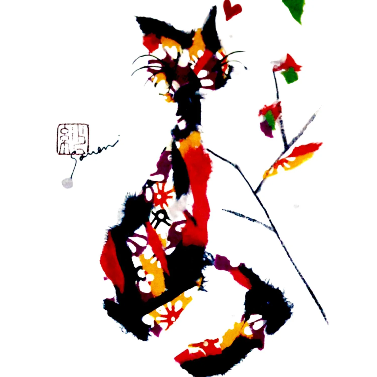 Paws For Thought Black Frame A5 Japanese Print - Image 3