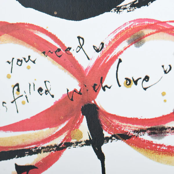 Peace and Love Black Frame A5 Japanese Print - Image 4