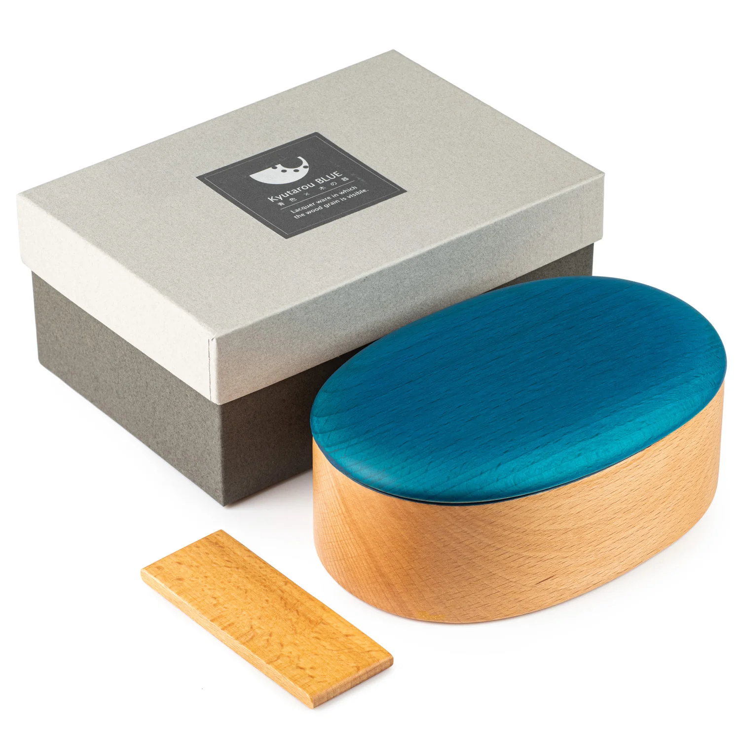 Premium Turquoise Japanese Wooden Bento Box - Image 4